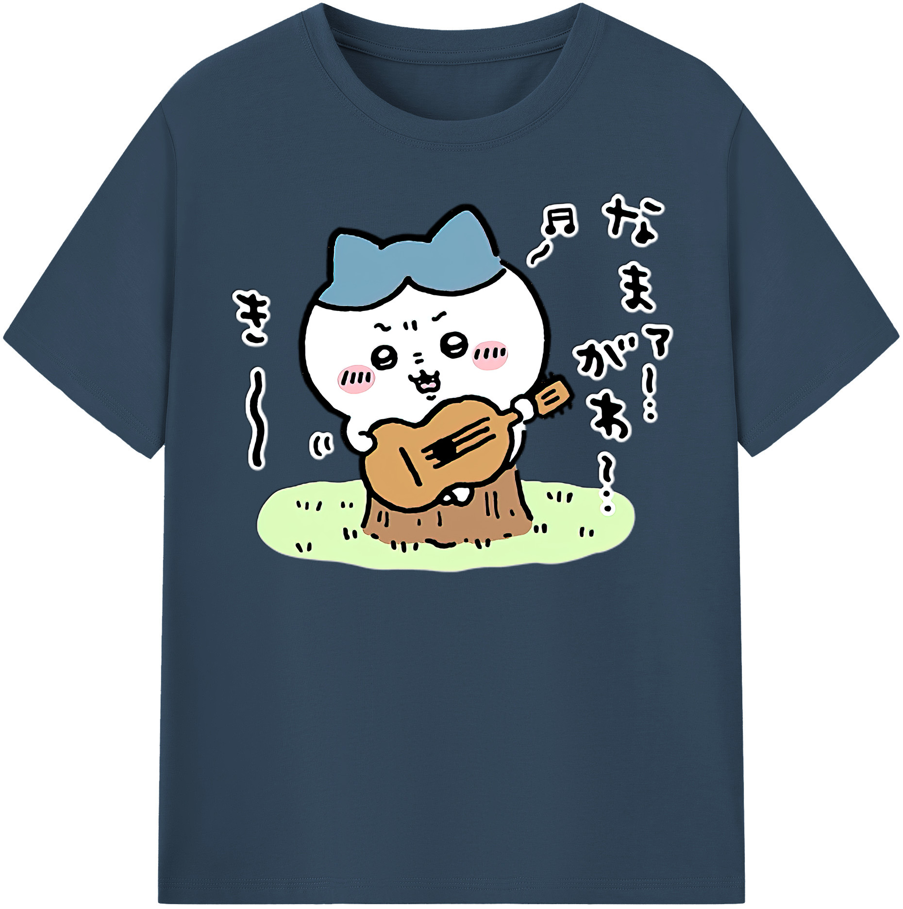 （画像用） ちいかわ ハチワレ Chii-kawa hachiware レディースカジュアルプリントTシャツ（綿100％）
