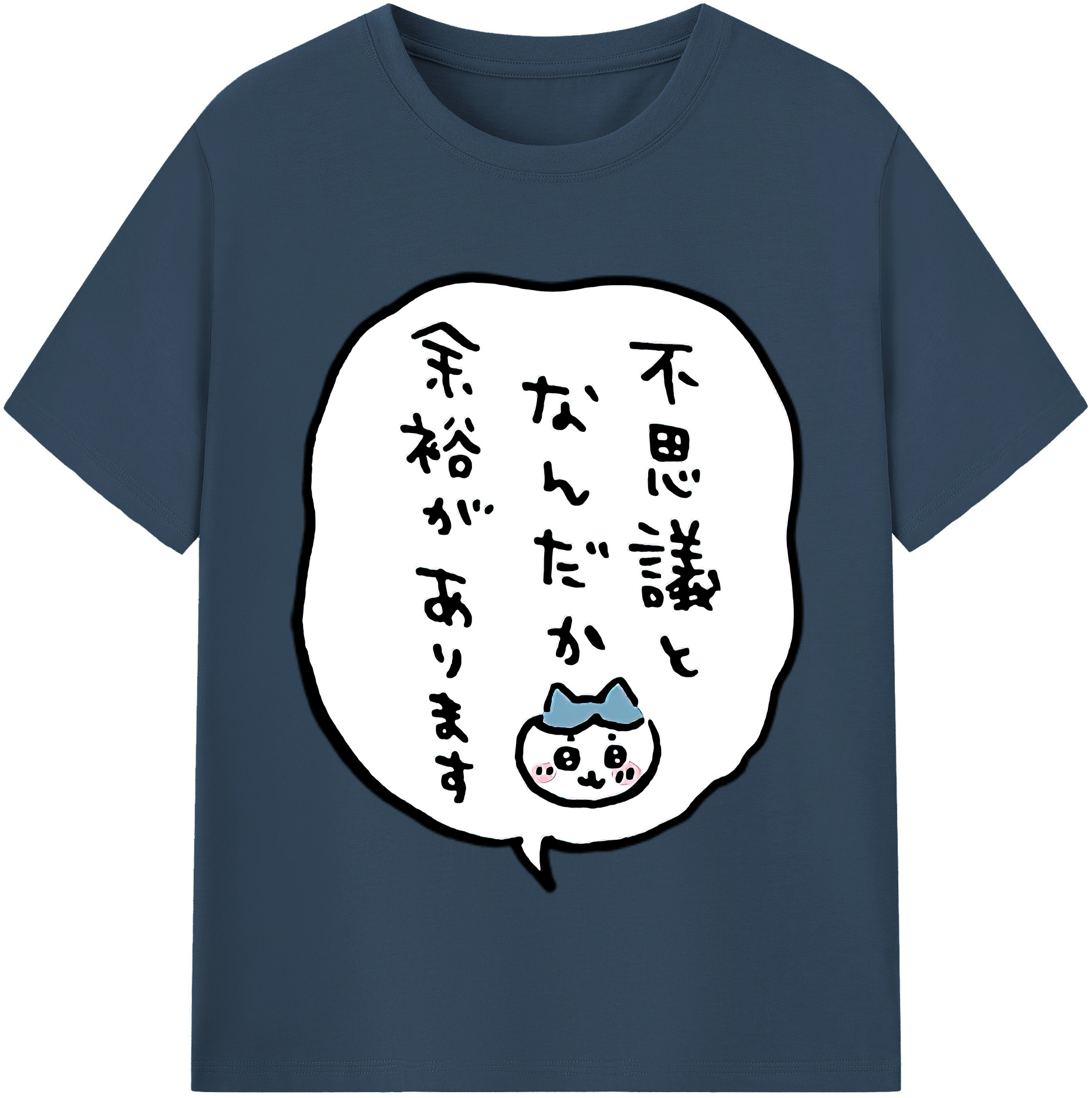 （画像用） ちいかわ ハチワレ Chii-kawa hachiware レディースカジュアルプリントTシャツ（綿100％）