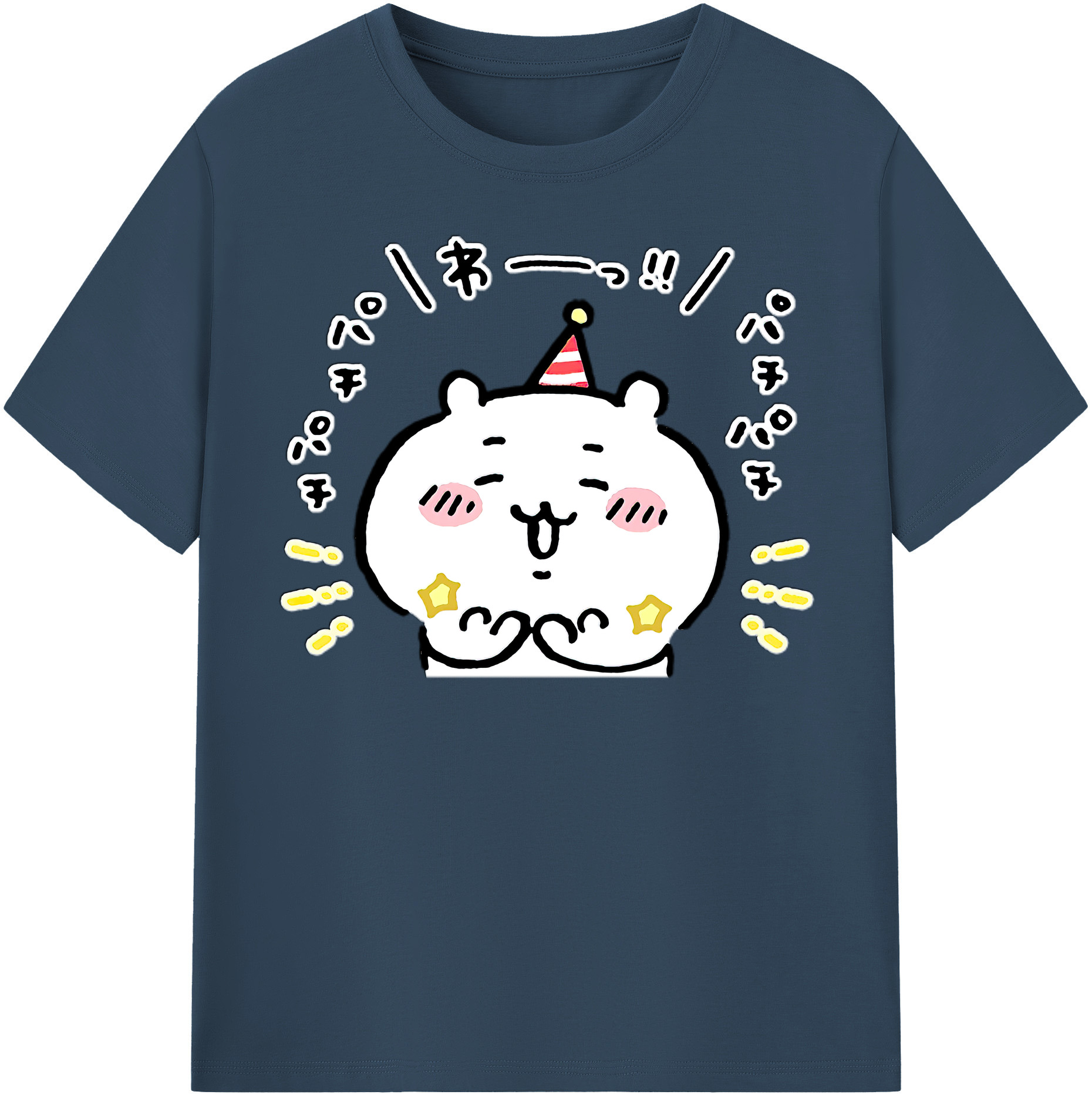 （画像用） ちいかわ ちいかわ Chii-kawa chiikawa レディースカジュアルプリントTシャツ（綿100％）