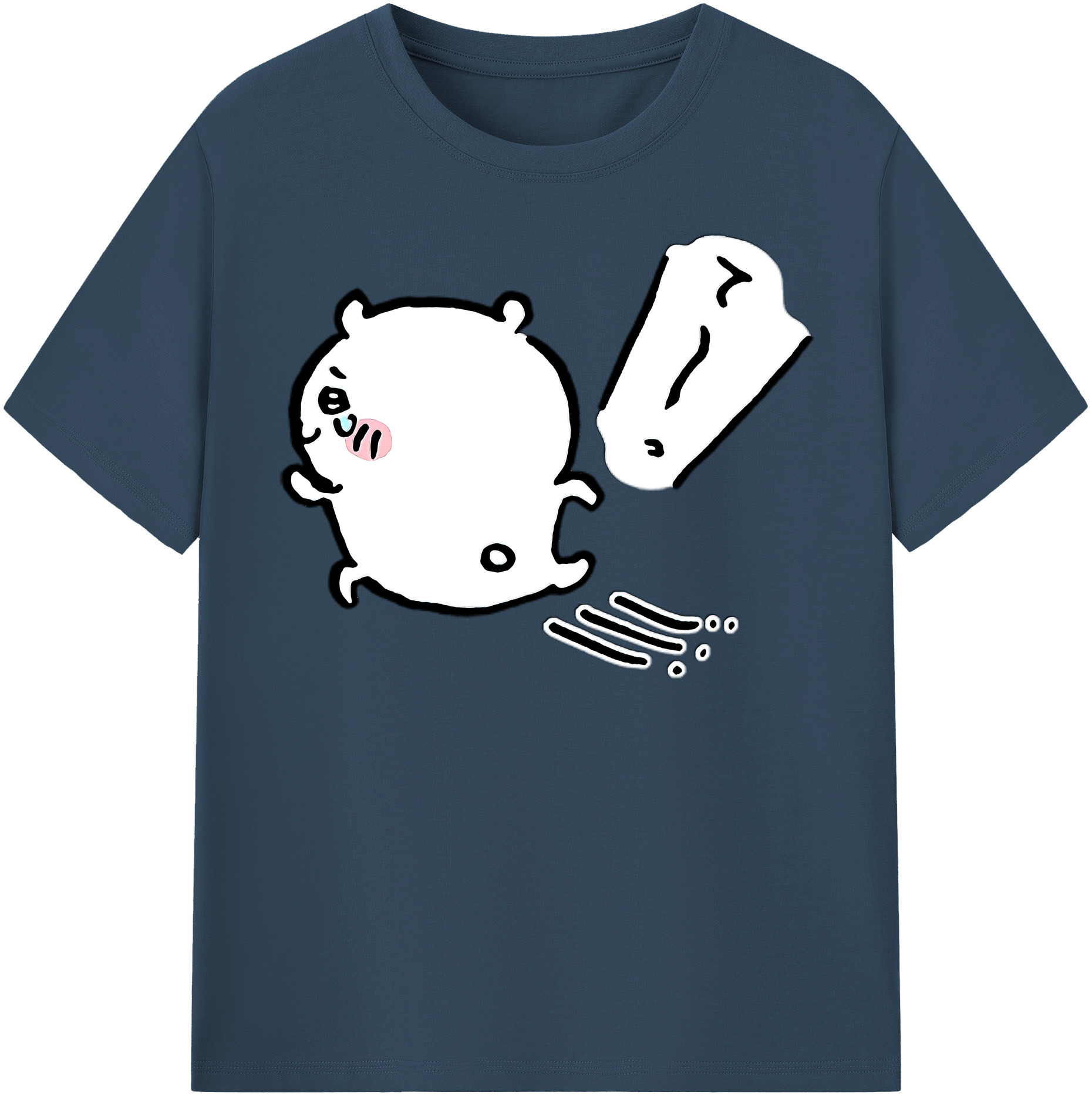 （画像用） ちいかわ ちいかわ Chii-kawa chiikawa レディースカジュアルプリントTシャツ（綿100％）