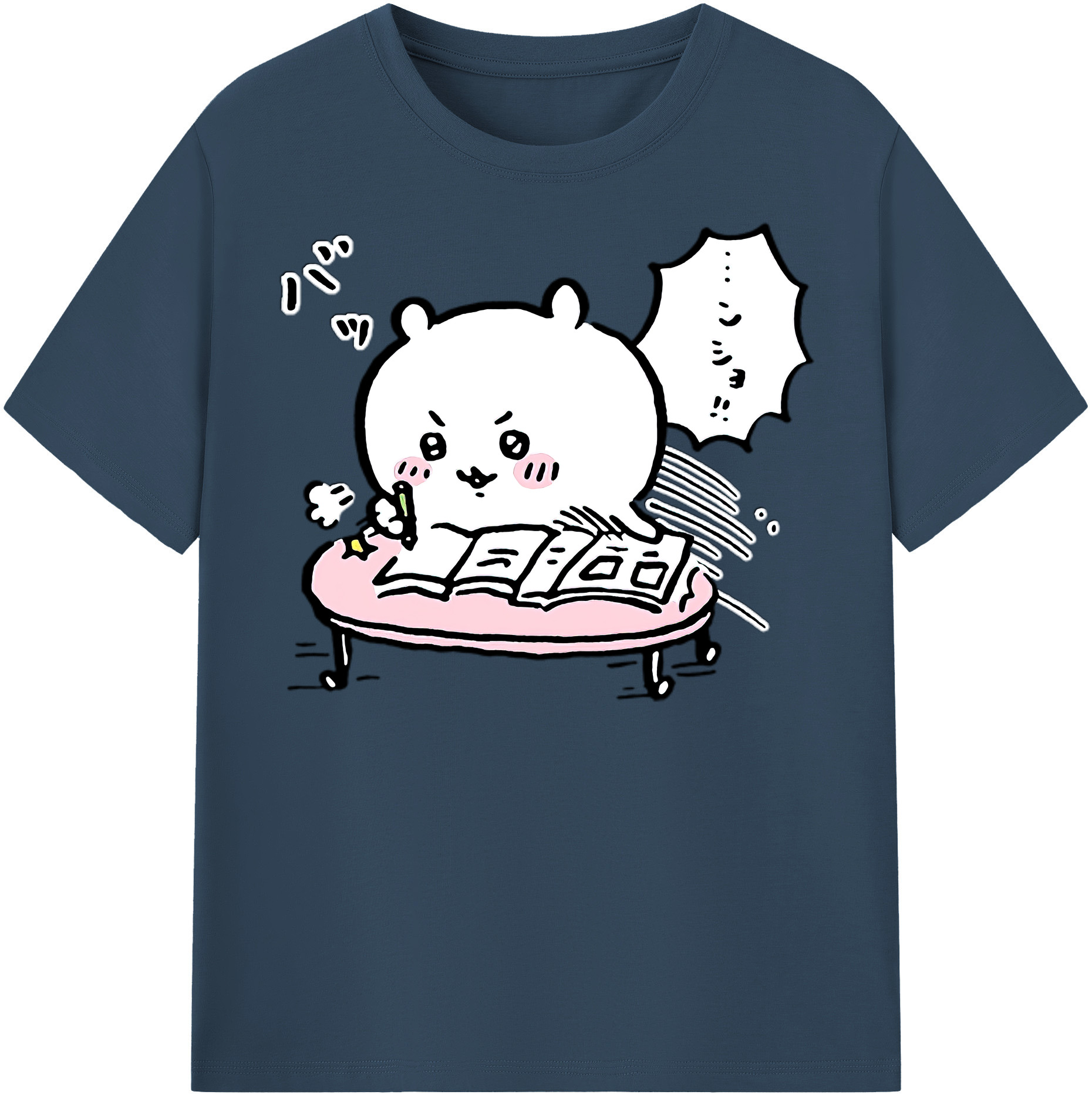 （画像用） ちいかわ ちいかわ Chii-kawa chiikawa レディースカジュアルプリントTシャツ（綿100％）