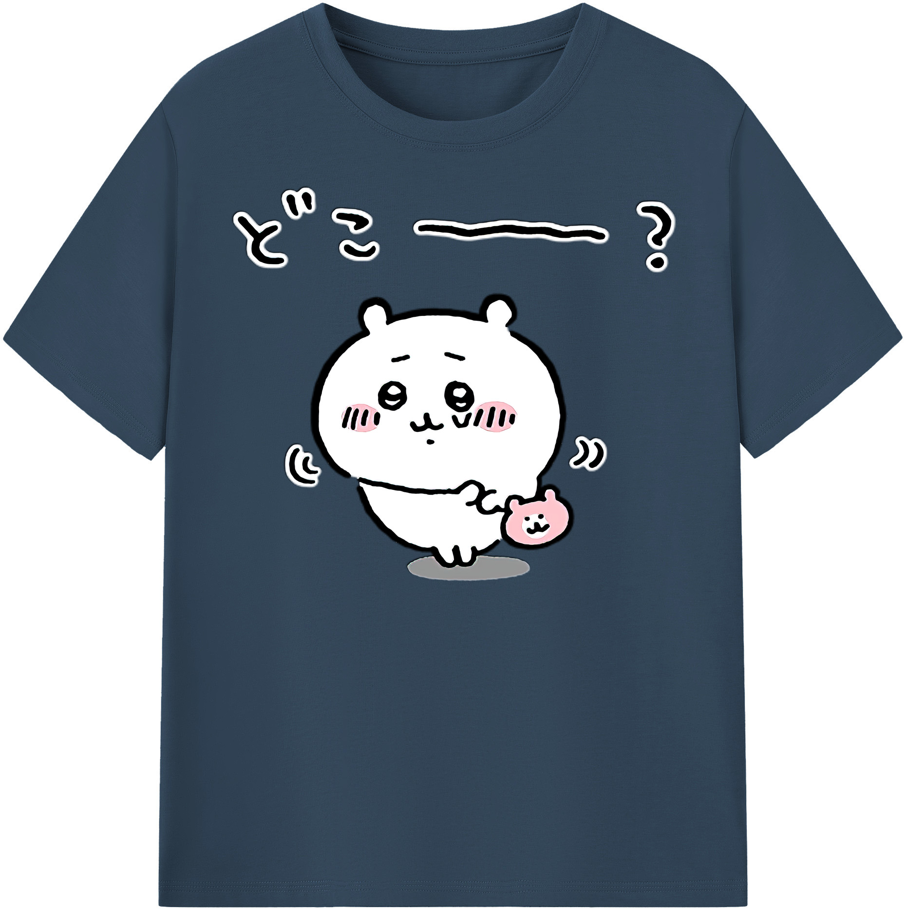 （画像用） ちいかわ ちいかわ Chii-kawa chiikawa レディースカジュアルプリントTシャツ（綿100％）