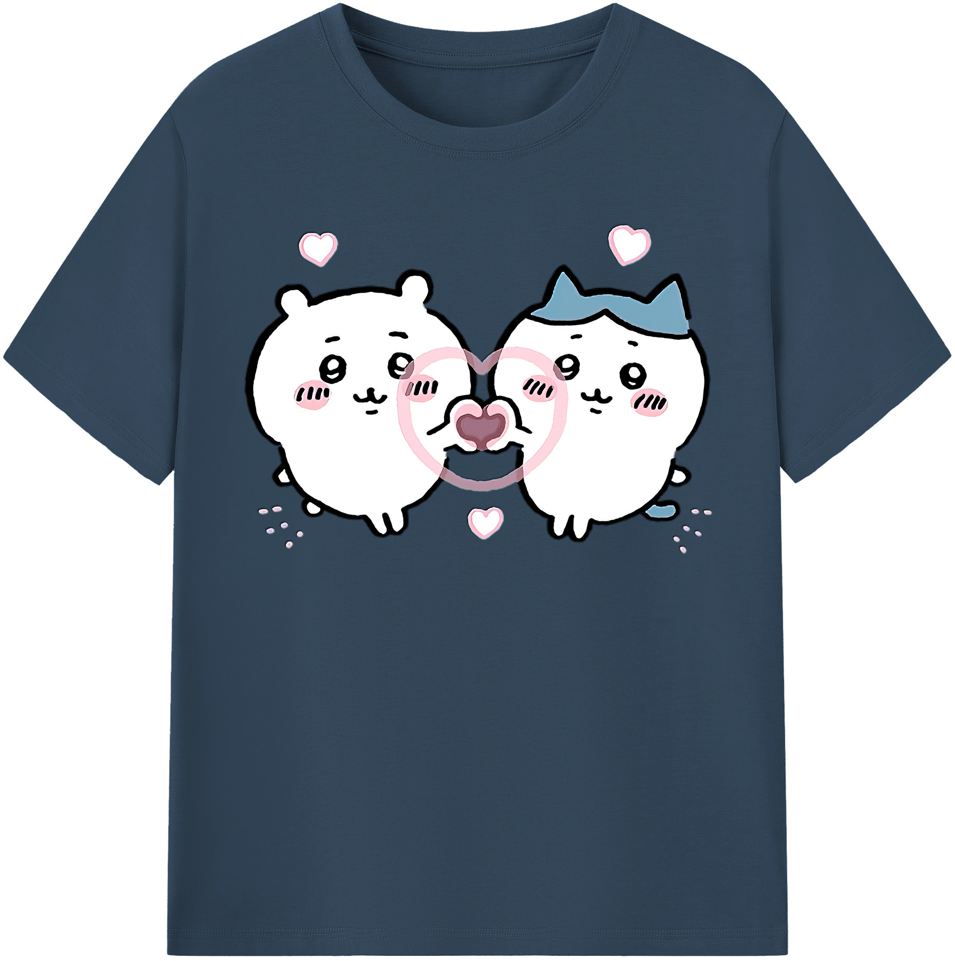 （画像用） ちいかわ ちいかわ Chii-kawa chiikawa レディースカジュアルプリントTシャツ（綿100％）