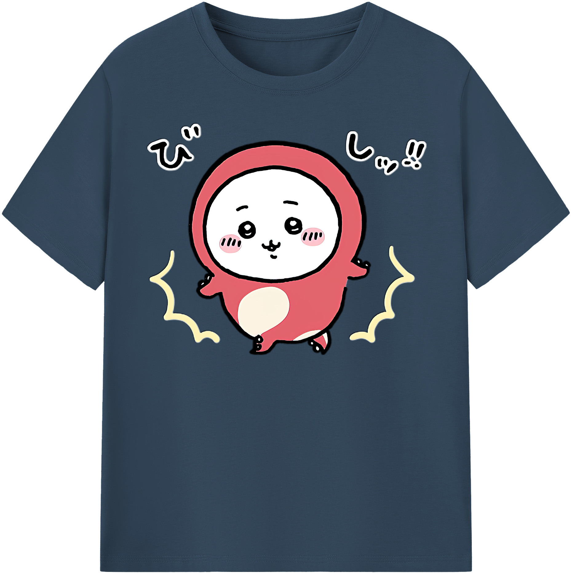 （画像用） ちいかわ ちいかわ Chii-kawa chiikawa レディースカジュアルプリントTシャツ（綿100％）