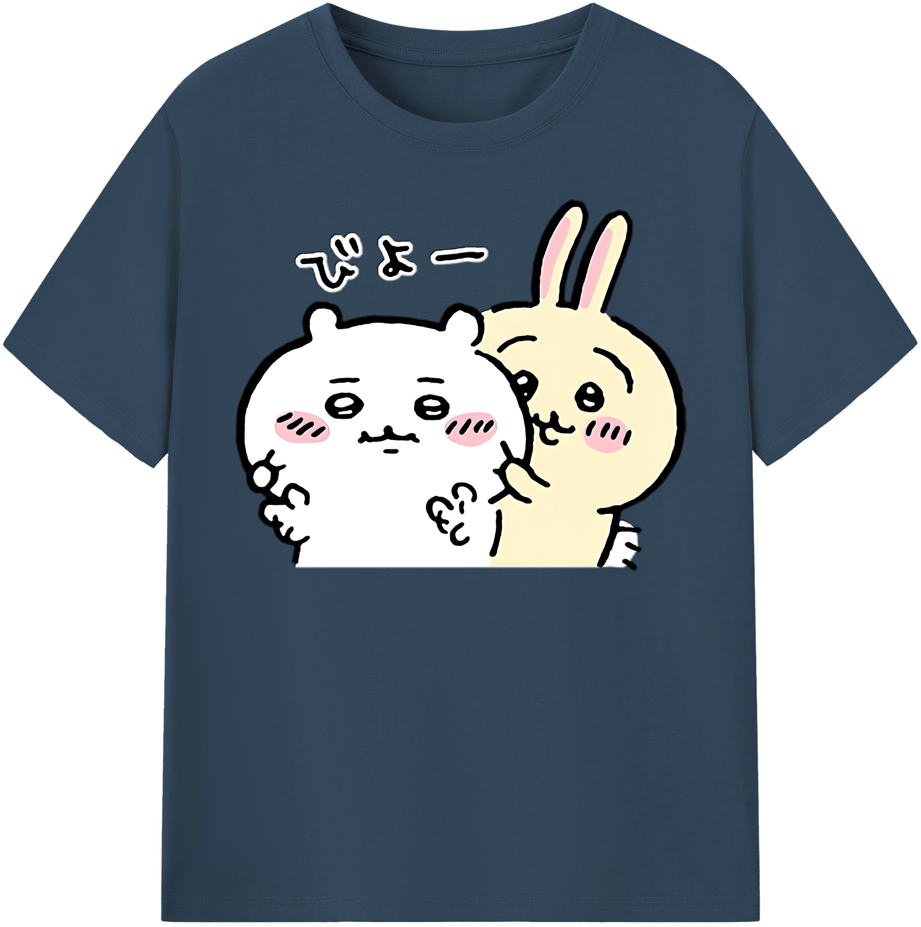 （画像用） ちいかわ うさぎ Chii-kawa usagi レディースカジュアルプリントTシャツ（綿100％）