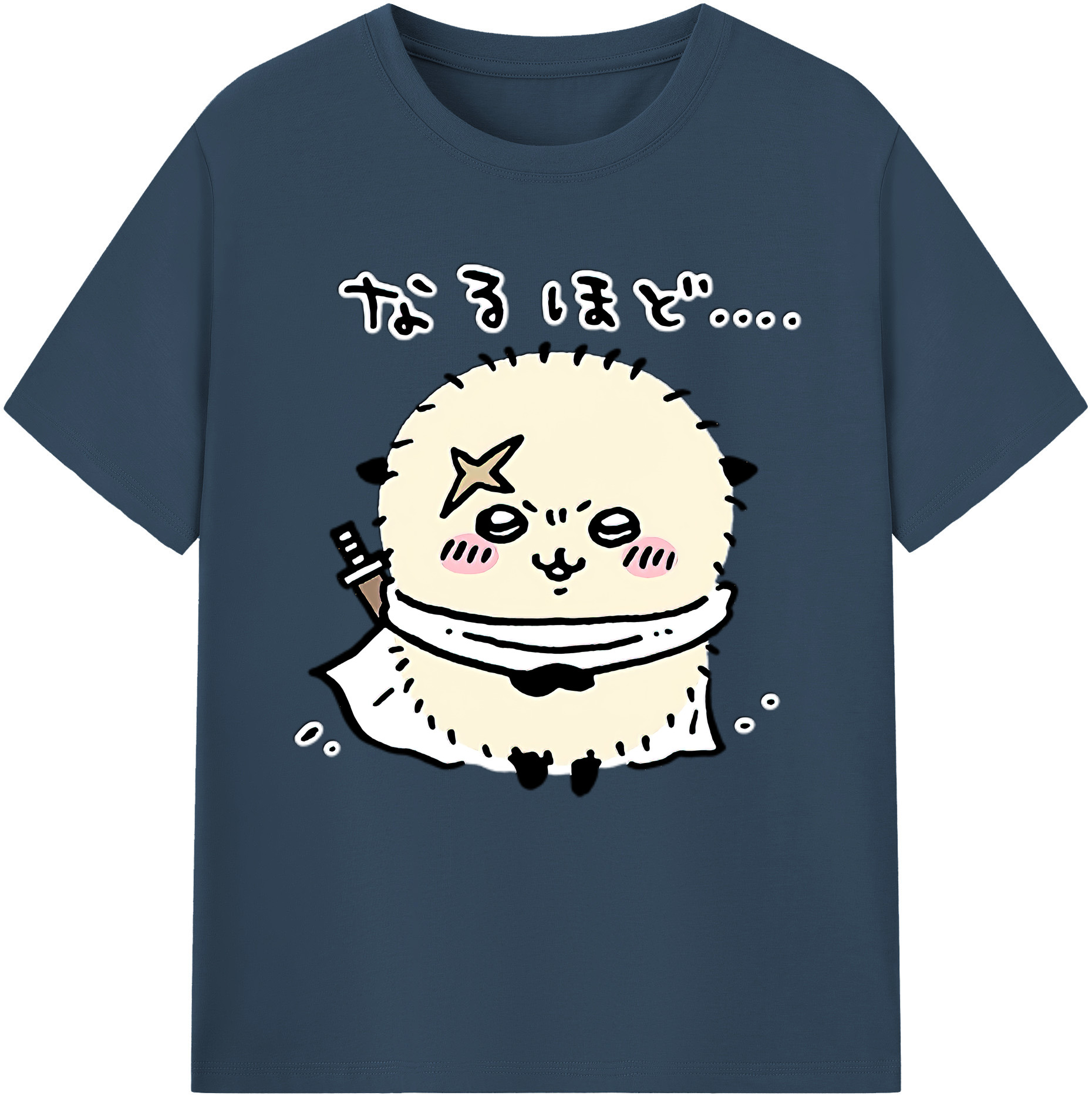（画像用） ちいかわ ラッコ Chii-kawa Sea otter レディースカジュアルプリントTシャツ（綿100％）