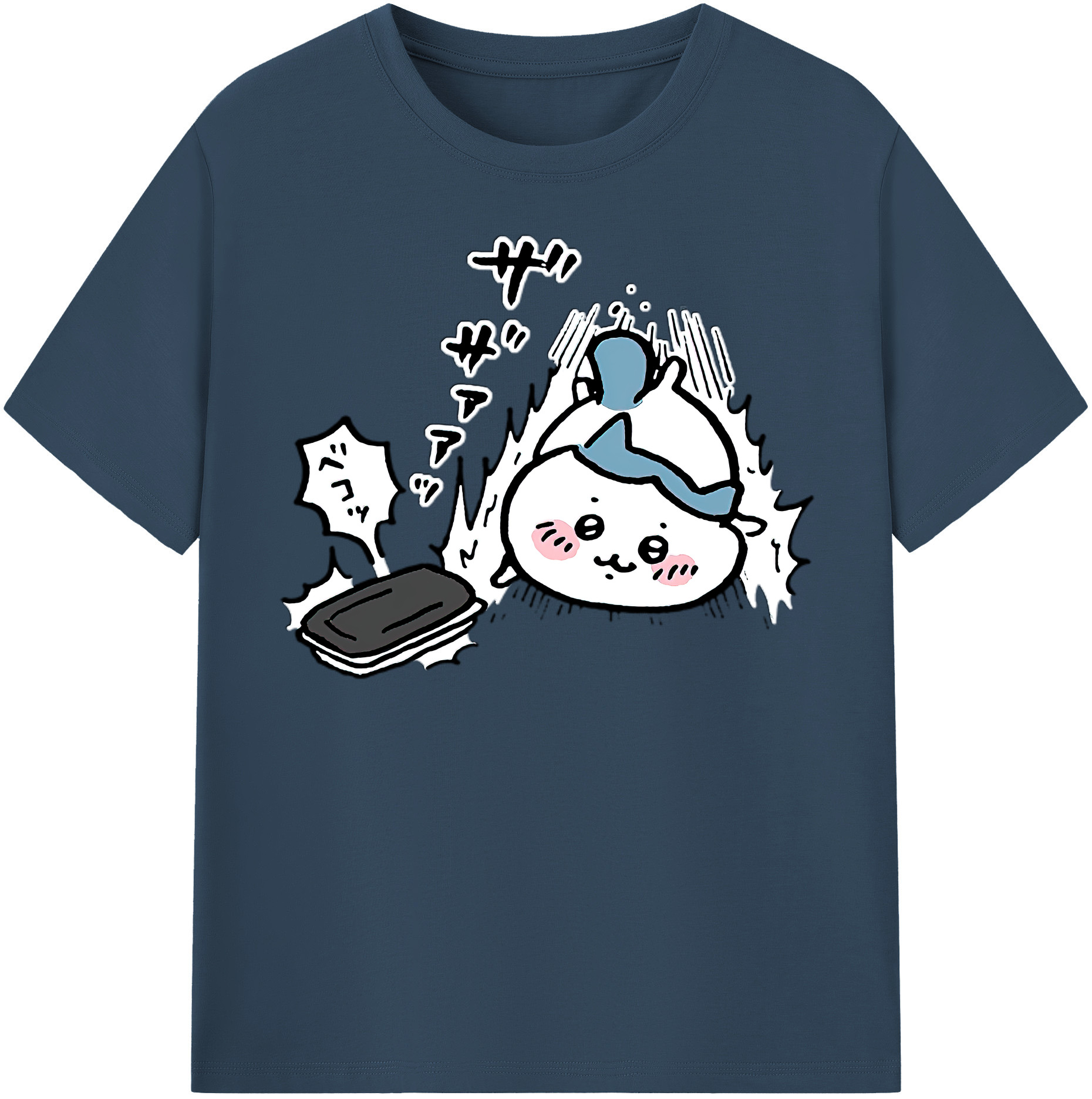 （画像用） ちいかわ ハチワレ Chii-kawa hachiware レディースカジュアルプリントTシャツ（綿100％）