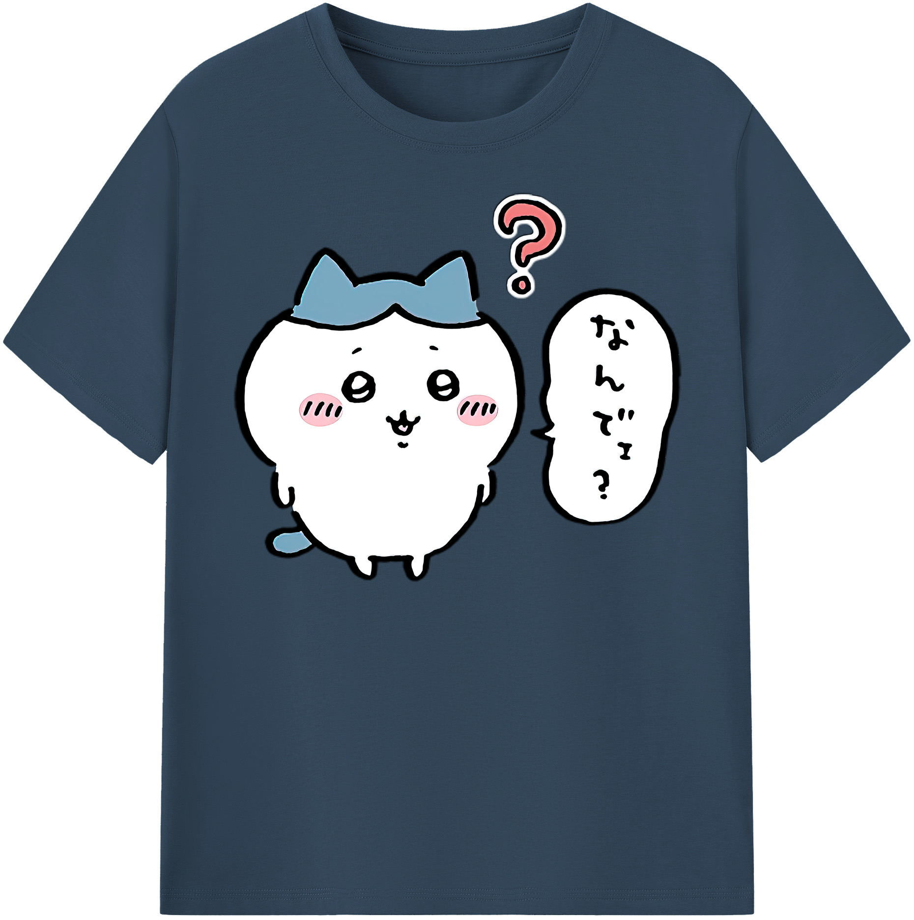 （画像用） ちいかわ ハチワレ Chii-kawa hachiware レディースカジュアルプリントTシャツ（綿100％）
