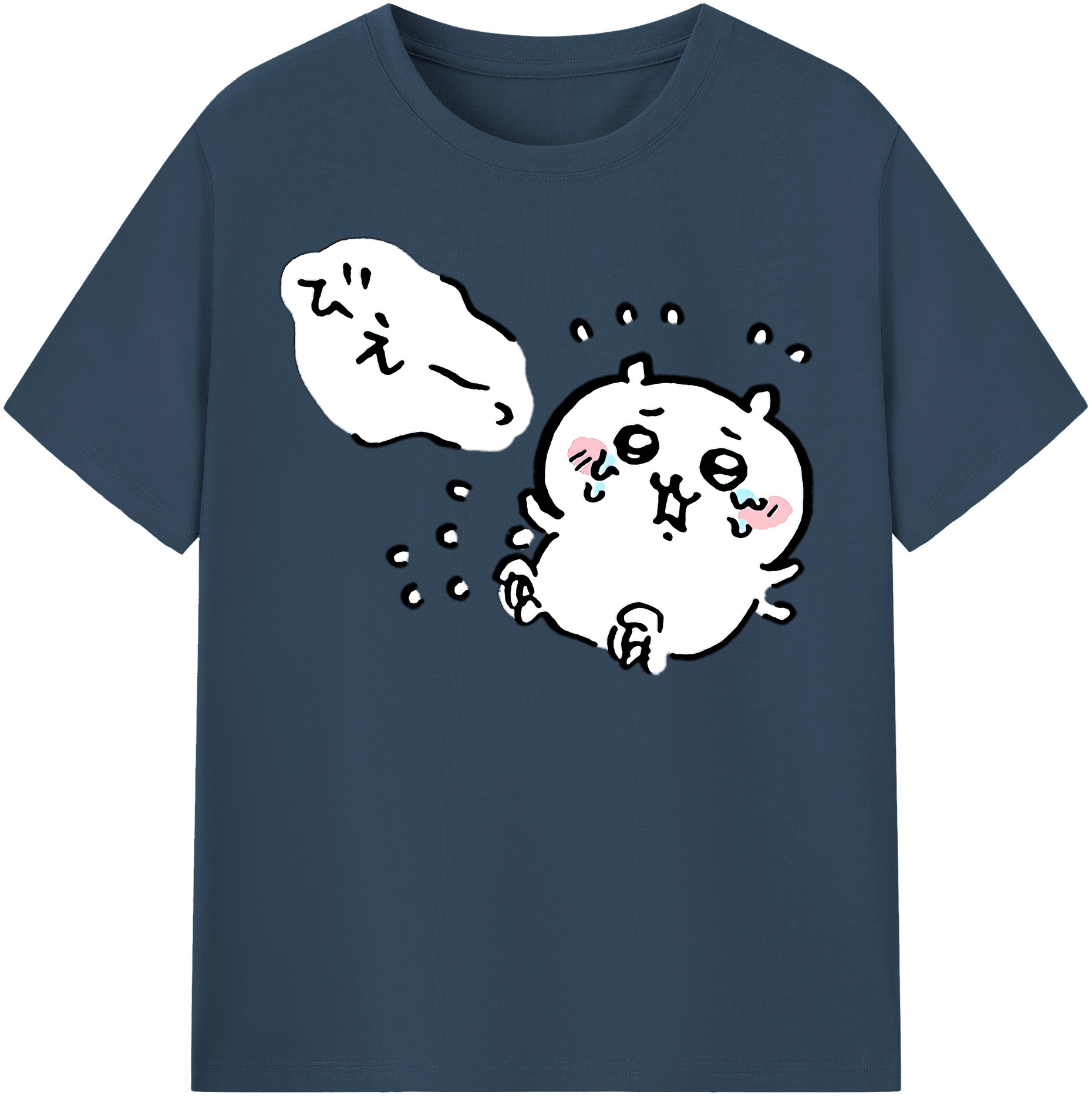 （画像用） ちいかわ ちいかわ Chii-kawa chiikawa レディースカジュアルプリントTシャツ（綿100％）