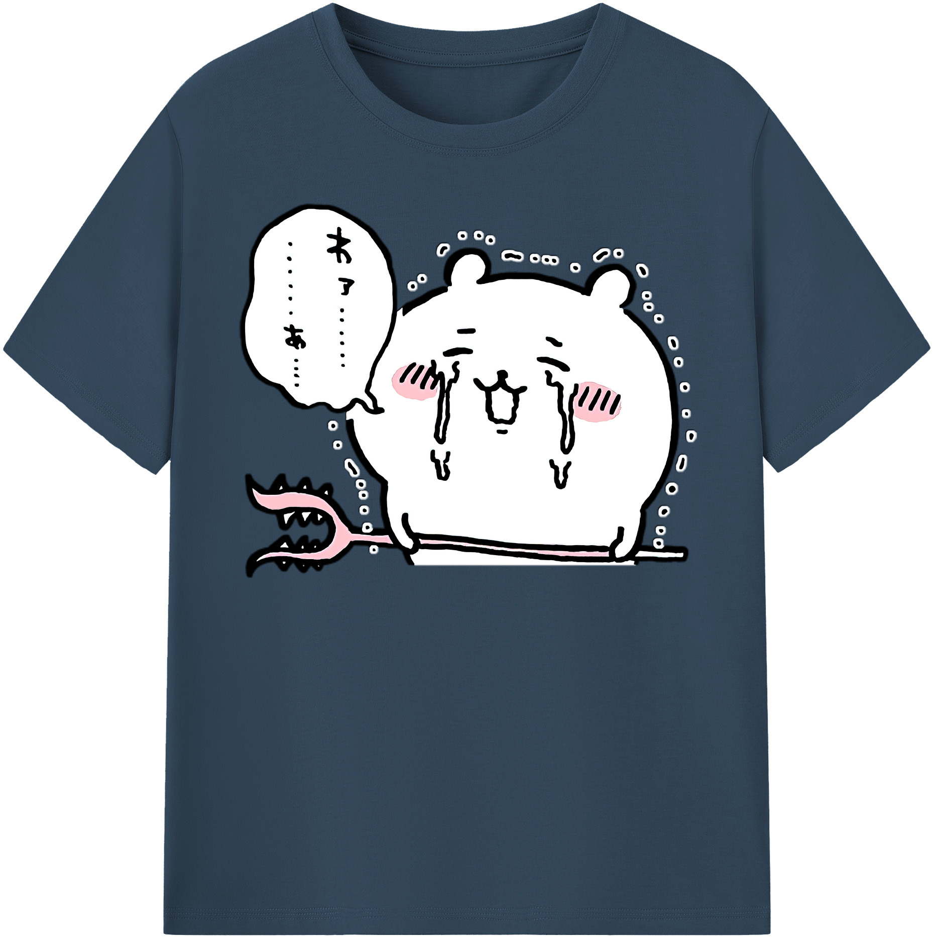 （画像用） ちいかわ ちいかわ Chii-kawa chiikawa レディースカジュアルプリントTシャツ（綿100％）