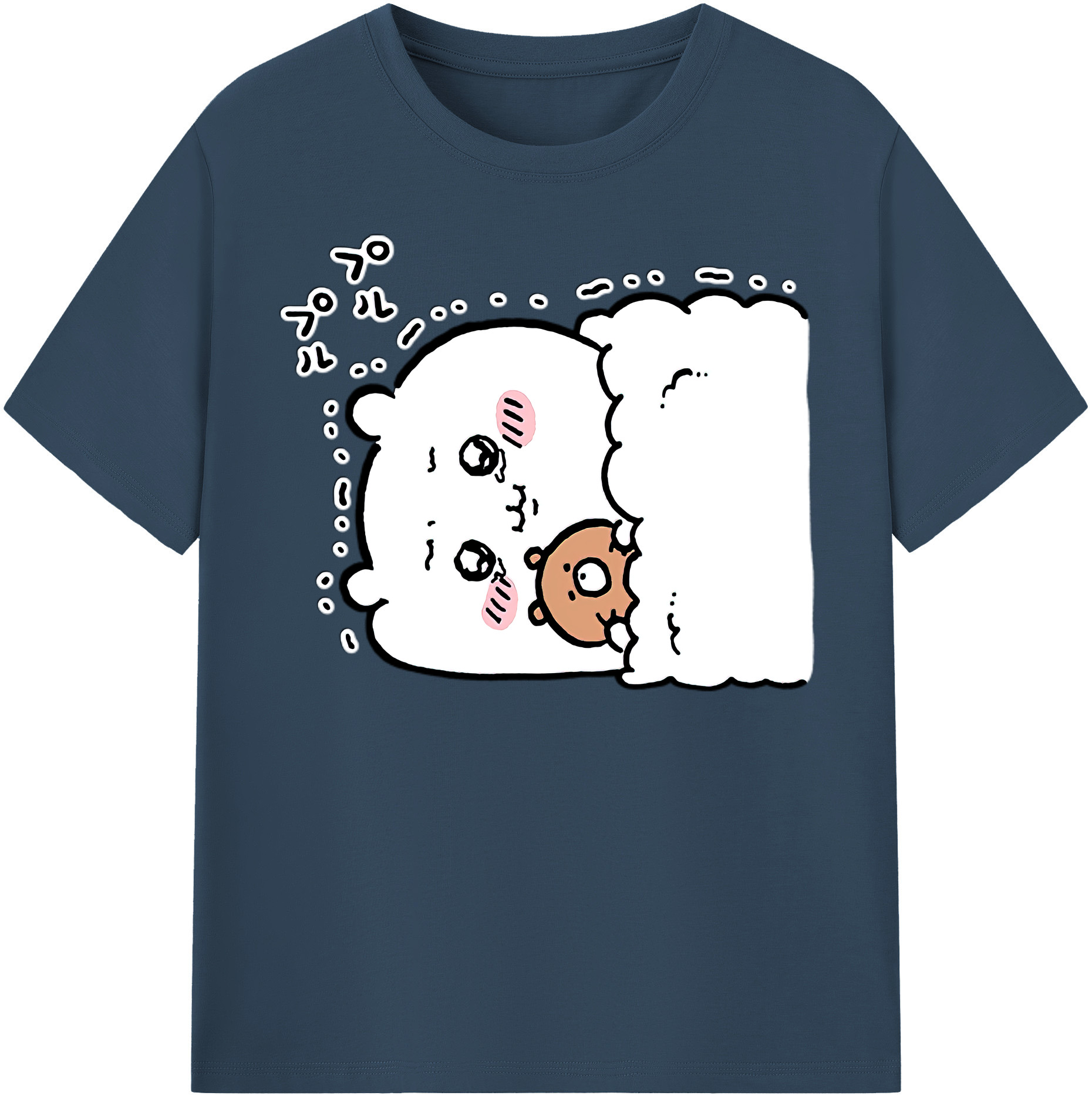 （画像用） ちいかわ ちいかわ Chii-kawa chiikawa レディースカジュアルプリントTシャツ（綿100％）