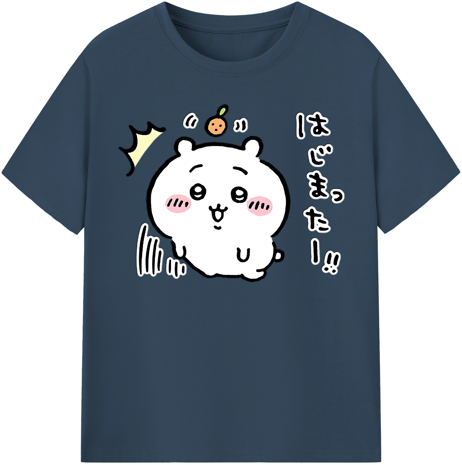 （画像用） ちいかわ ちいかわ Chii-kawa chiikawa レディースカジュアルプリントTシャツ（綿100％）