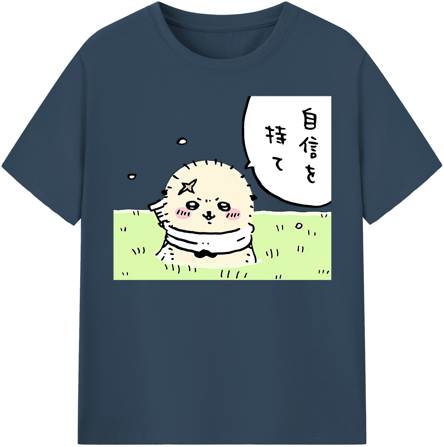 （画像用） ちいかわ ラッコ Chii-kawa Sea otter レディースカジュアルプリントTシャツ（綿100％）