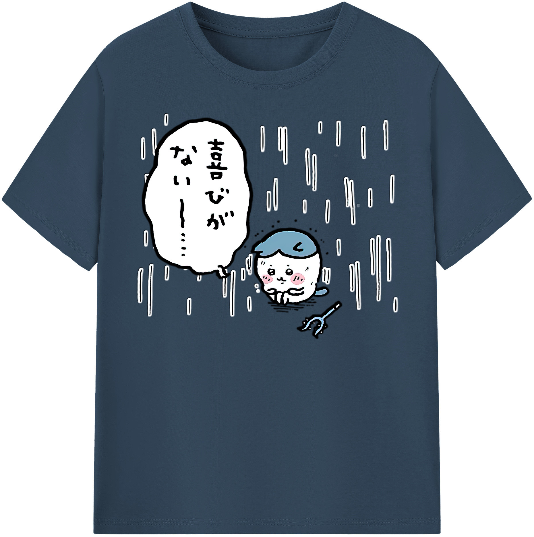 （画像用） ちいかわ ハチワレ Chii-kawa hachiware レディースカジュアルプリントTシャツ（綿100％）