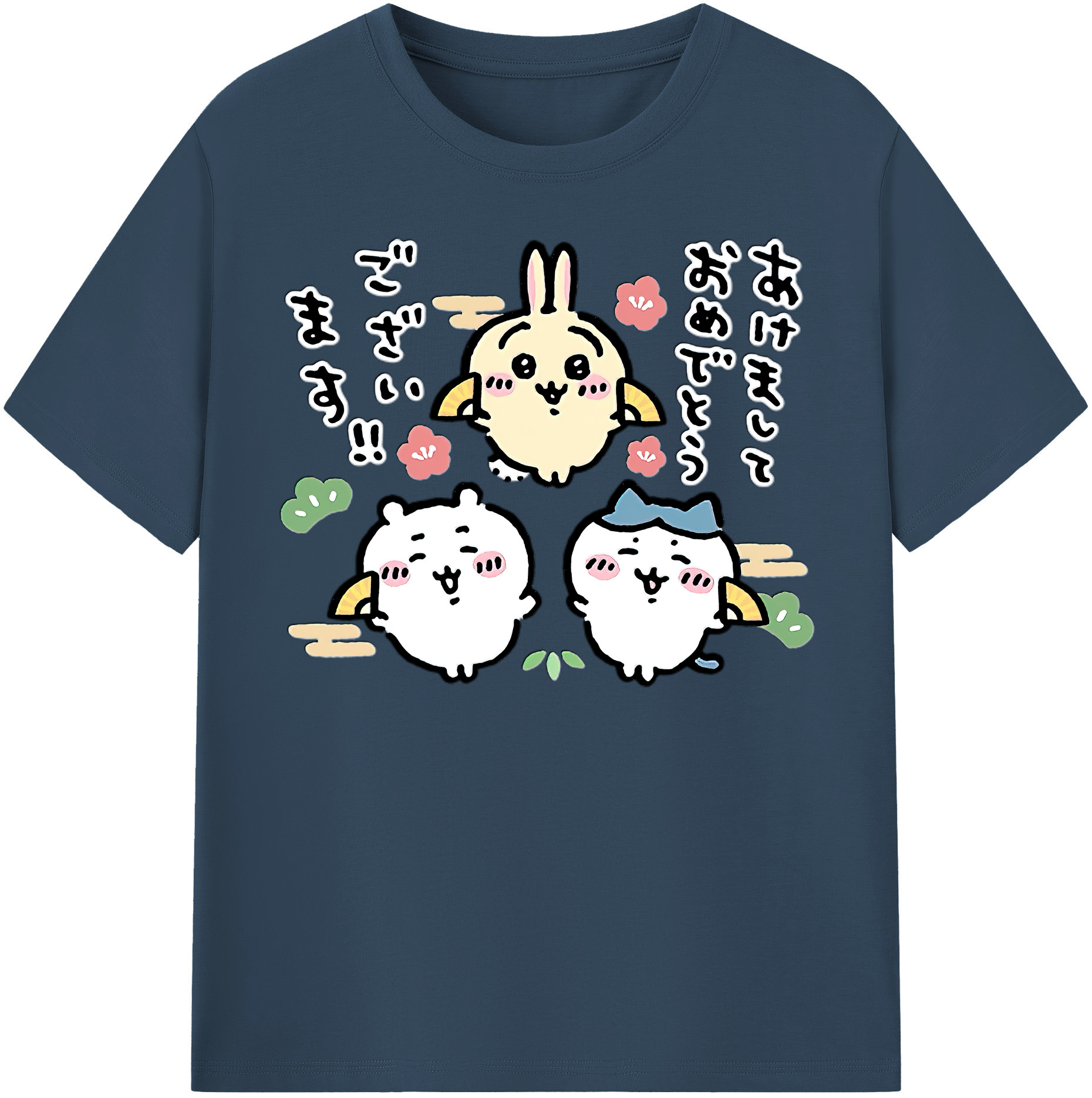 （画像用） ちいかわ ちいかわ Chii-kawa chiikawa レディースカジュアルプリントTシャツ（綿100％）