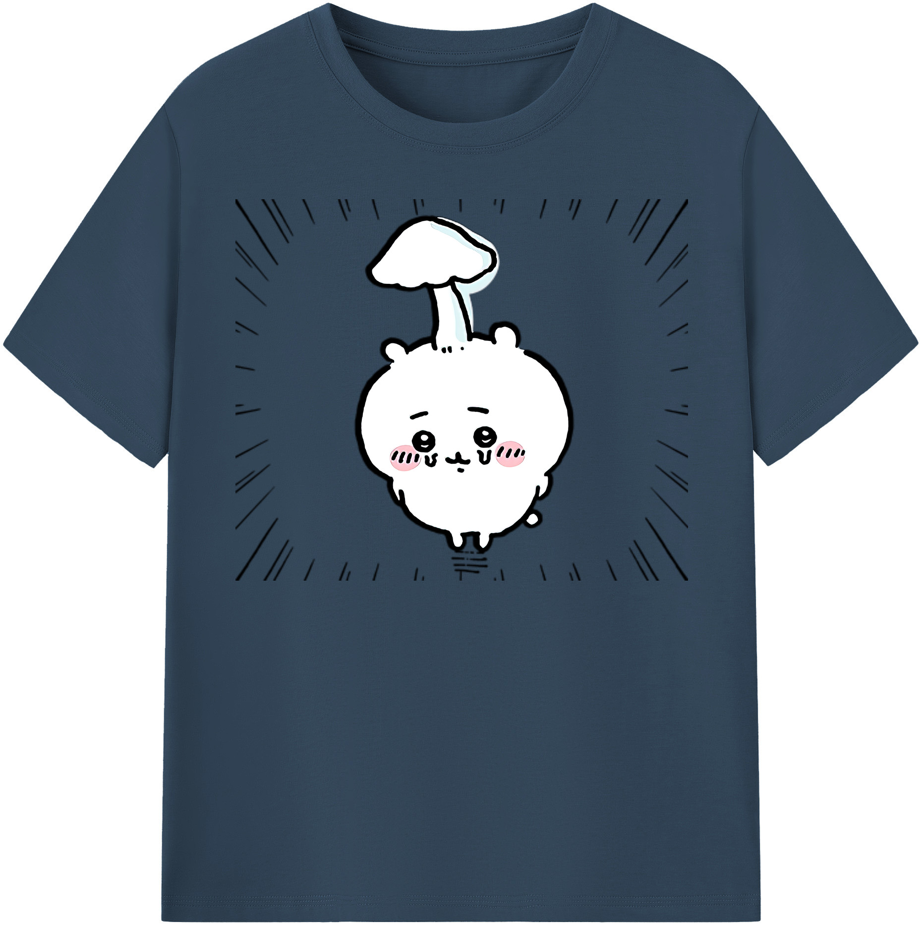 （画像用） ちいかわ ちいかわ Chii-kawa chiikawa レディースカジュアルプリントTシャツ（綿100％）