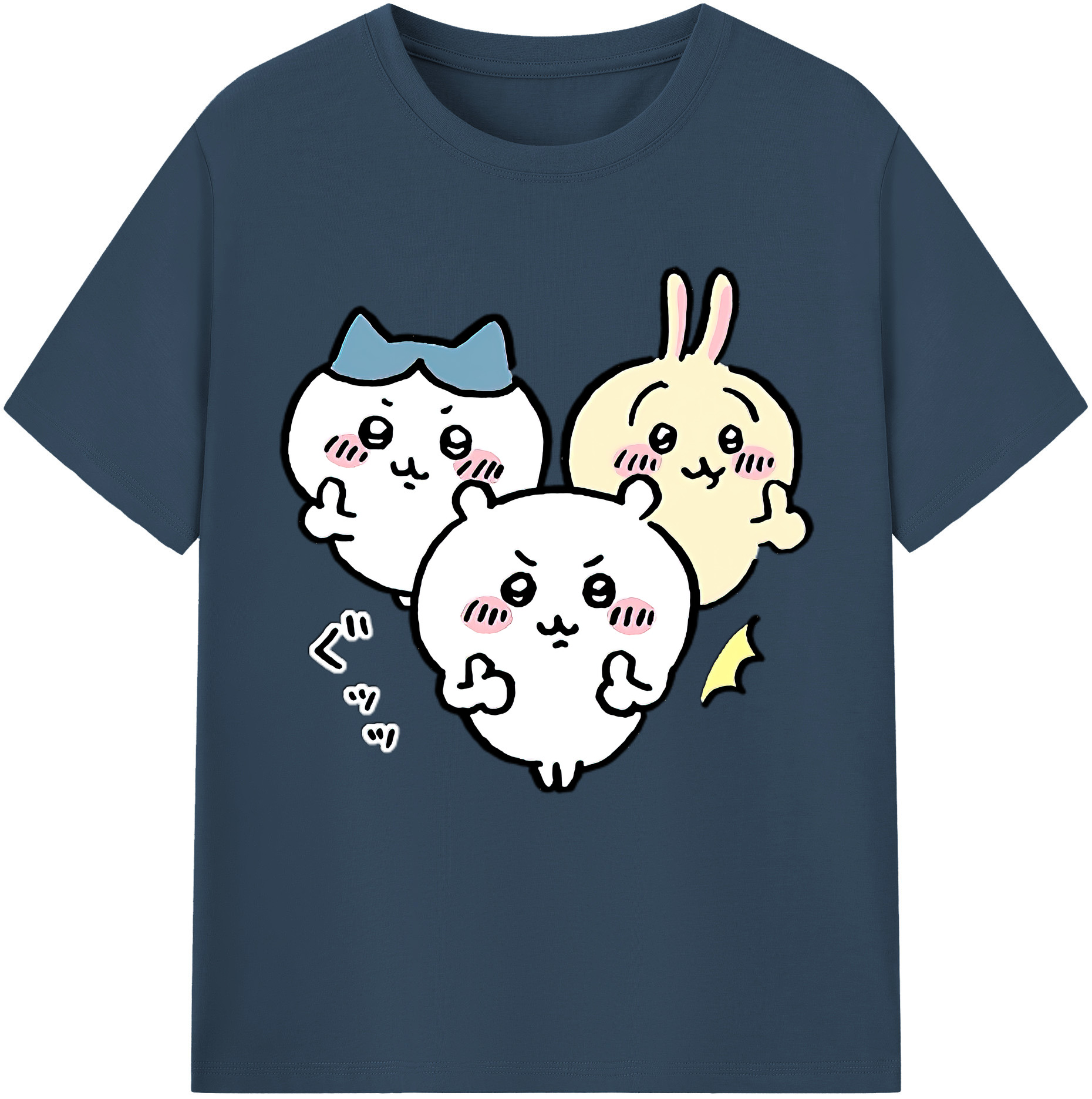 （画像用） ちいかわ うさぎ Chii-kawa usagi レディースカジュアルプリントTシャツ（綿100％）