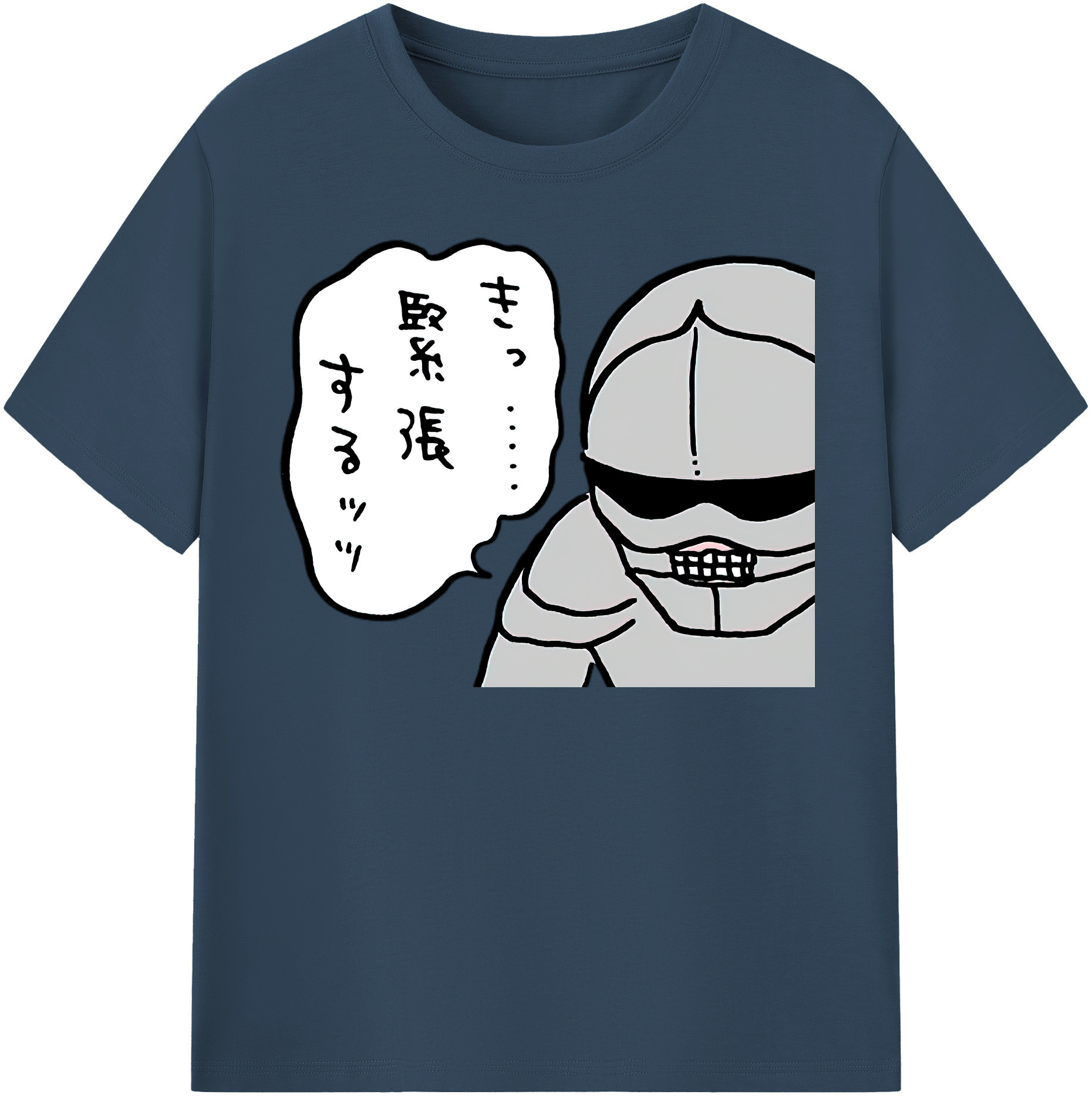 （画像用） ちいかわ 労働の鎧さん Chii-kawa Mr. Armor of Labor レディースカジュアルプリントTシャツ（綿100％）