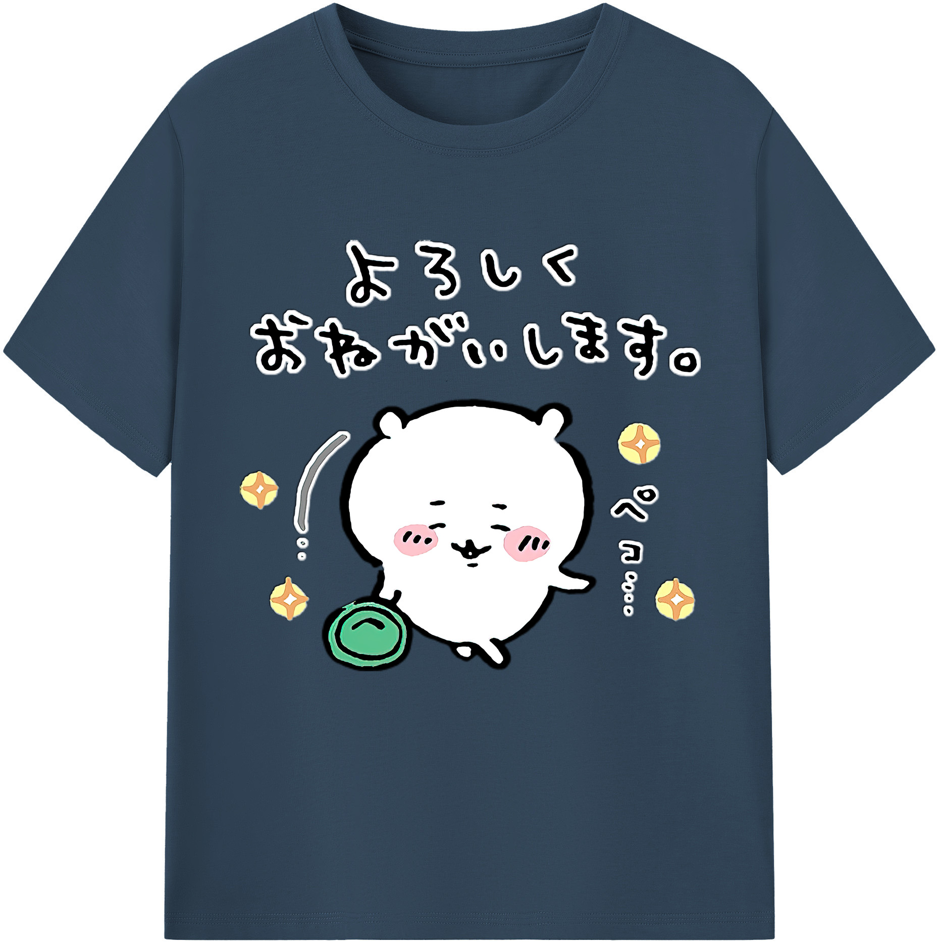 （画像用） ちいかわ ちいかわ Chii-kawa chiikawa レディースカジュアルプリントTシャツ（綿100％）