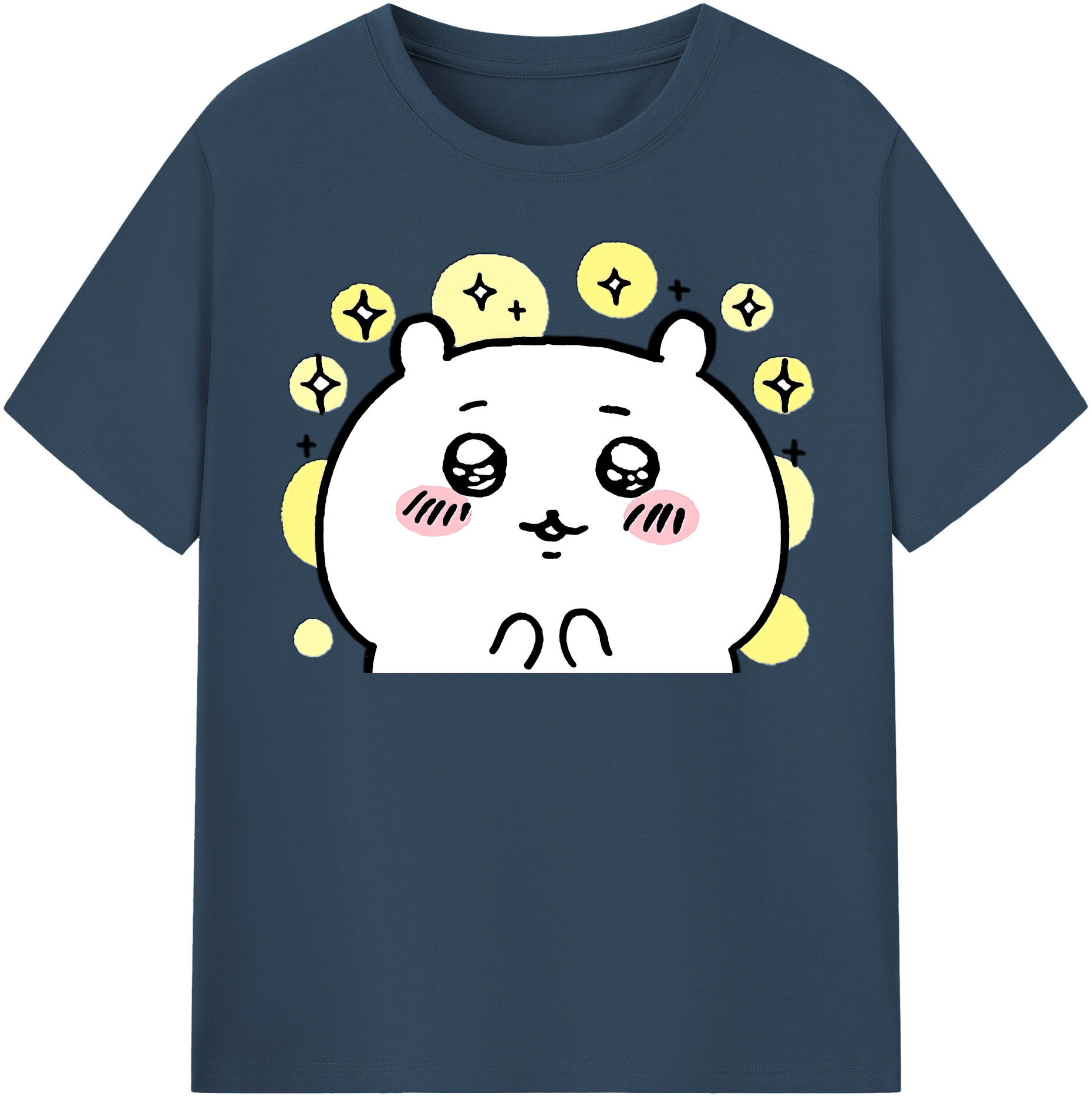 （画像用） ちいかわ ちいかわ Chii-kawa chiikawa レディースカジュアルプリントTシャツ（綿100％）