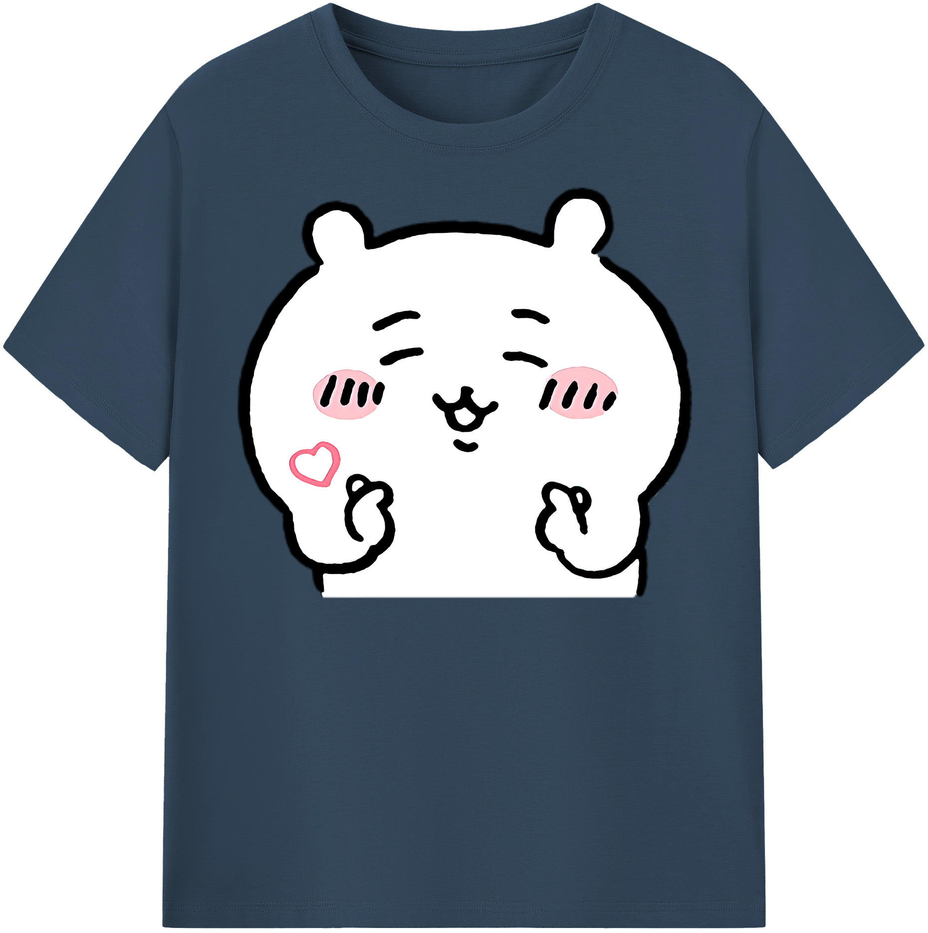 （画像用） ちいかわ ちいかわ Chii-kawa chiikawa レディースカジュアルプリントTシャツ（綿100％）