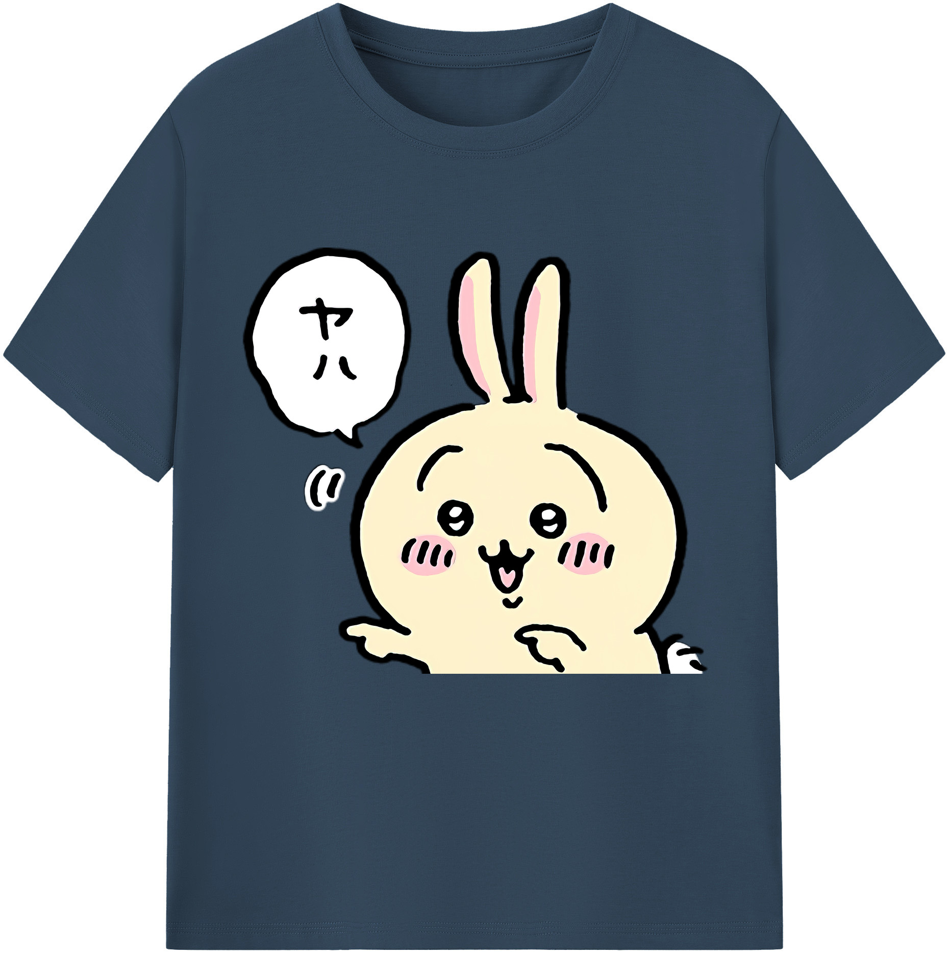 （画像用） ちいかわ うさぎ Chii-kawa usagi レディースカジュアルプリントTシャツ（綿100％）