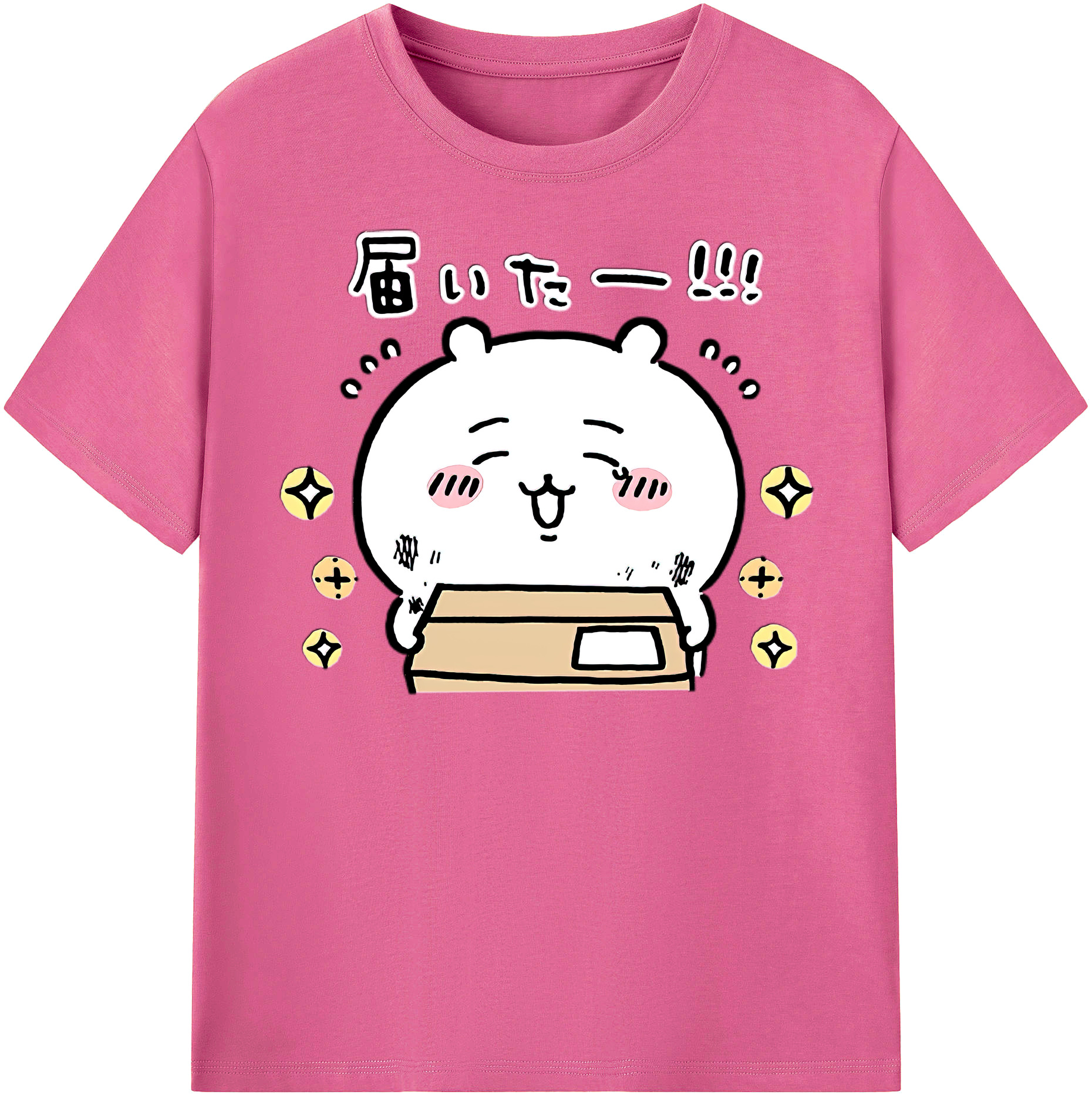（画像用） ちいかわ ちいかわ Chii-kawa chiikawa レディースカジュアルプリントTシャツ（綿100％）