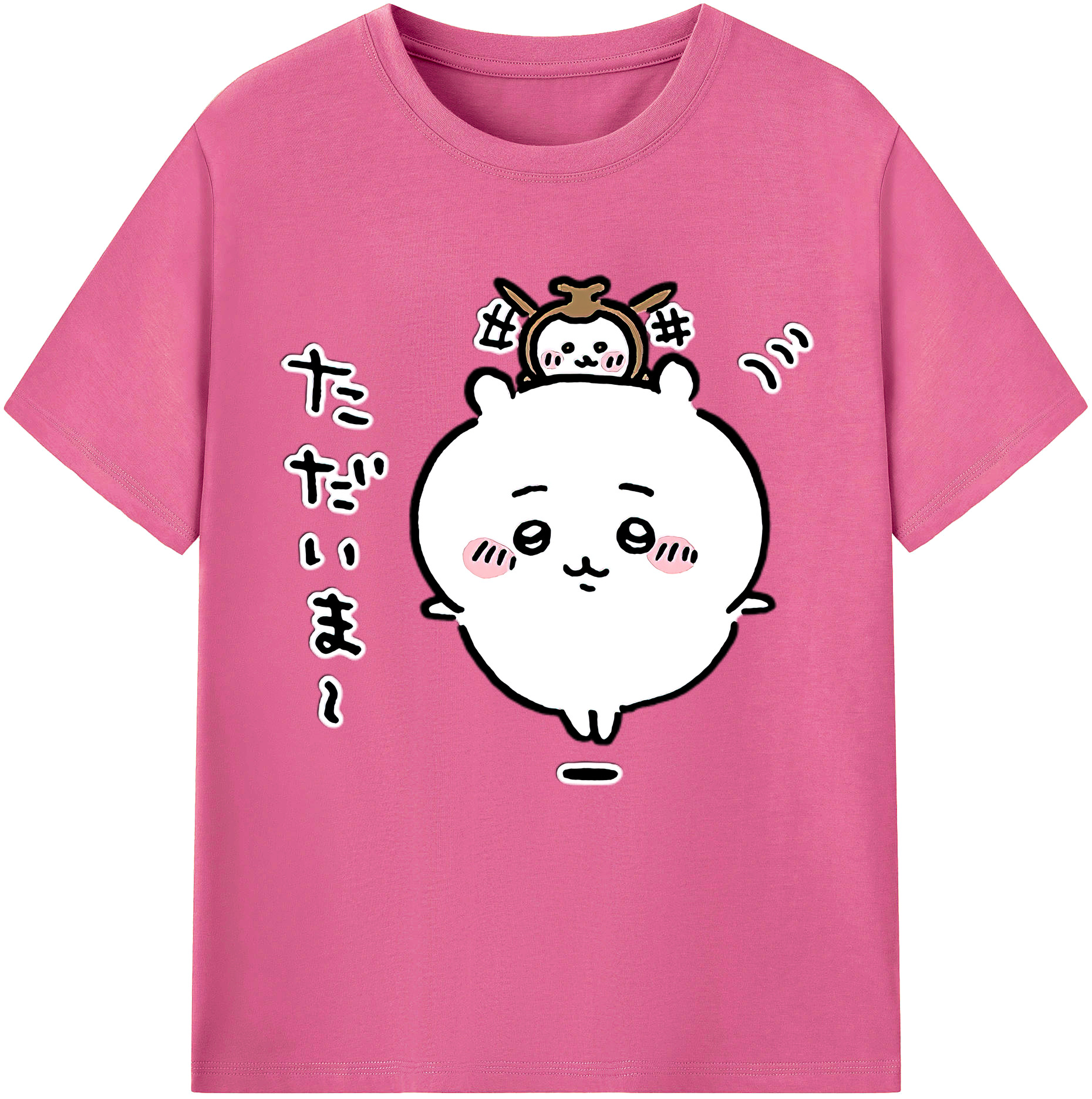 （画像用） ちいかわ ちいかわ Chii-kawa chiikawa レディースカジュアルプリントTシャツ（綿100％）