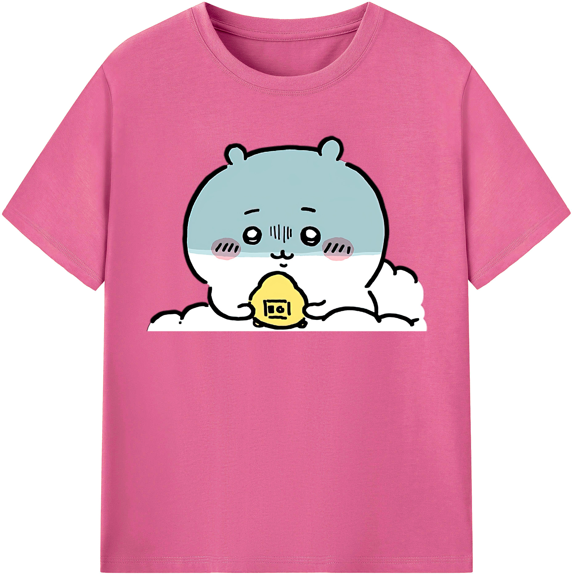 （画像用） ちいかわ ちいかわ Chii-kawa chiikawa レディースカジュアルプリントTシャツ（綿100％）