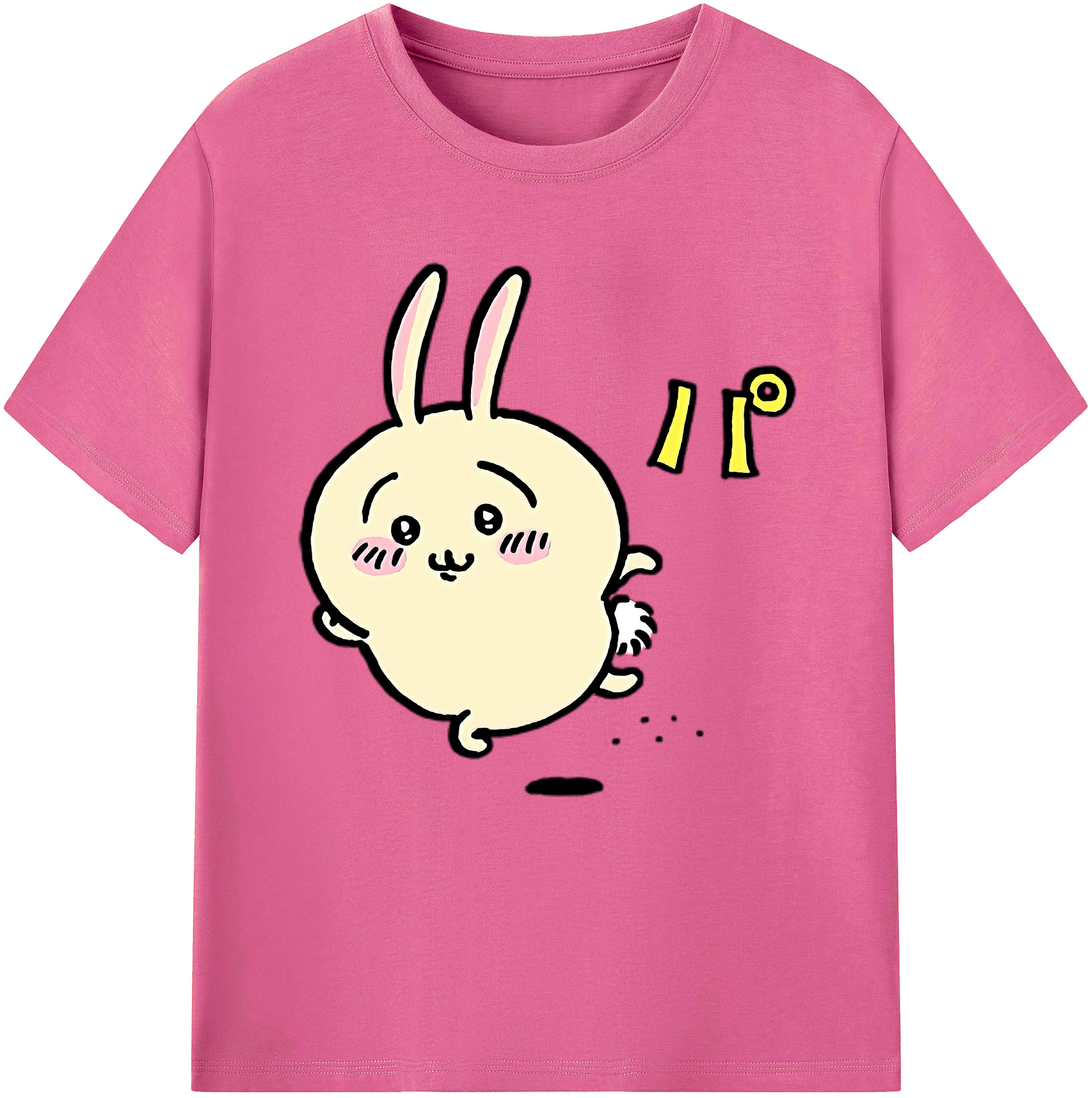 （画像用） ちいかわ うさぎ Chii-kawa usagi レディースカジュアルプリントTシャツ（綿100％）