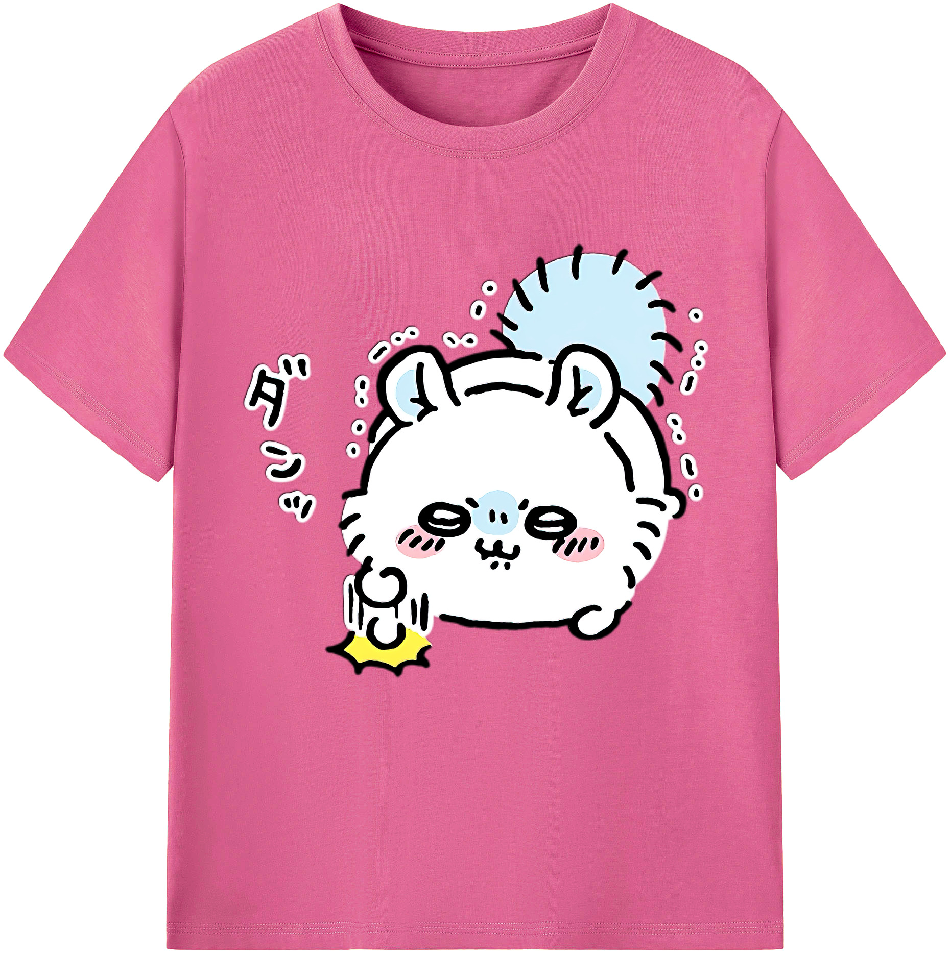 （画像用） ちいかわ モモンガ Chii-kawa Momonga レディースカジュアルプリントTシャツ（綿100％）