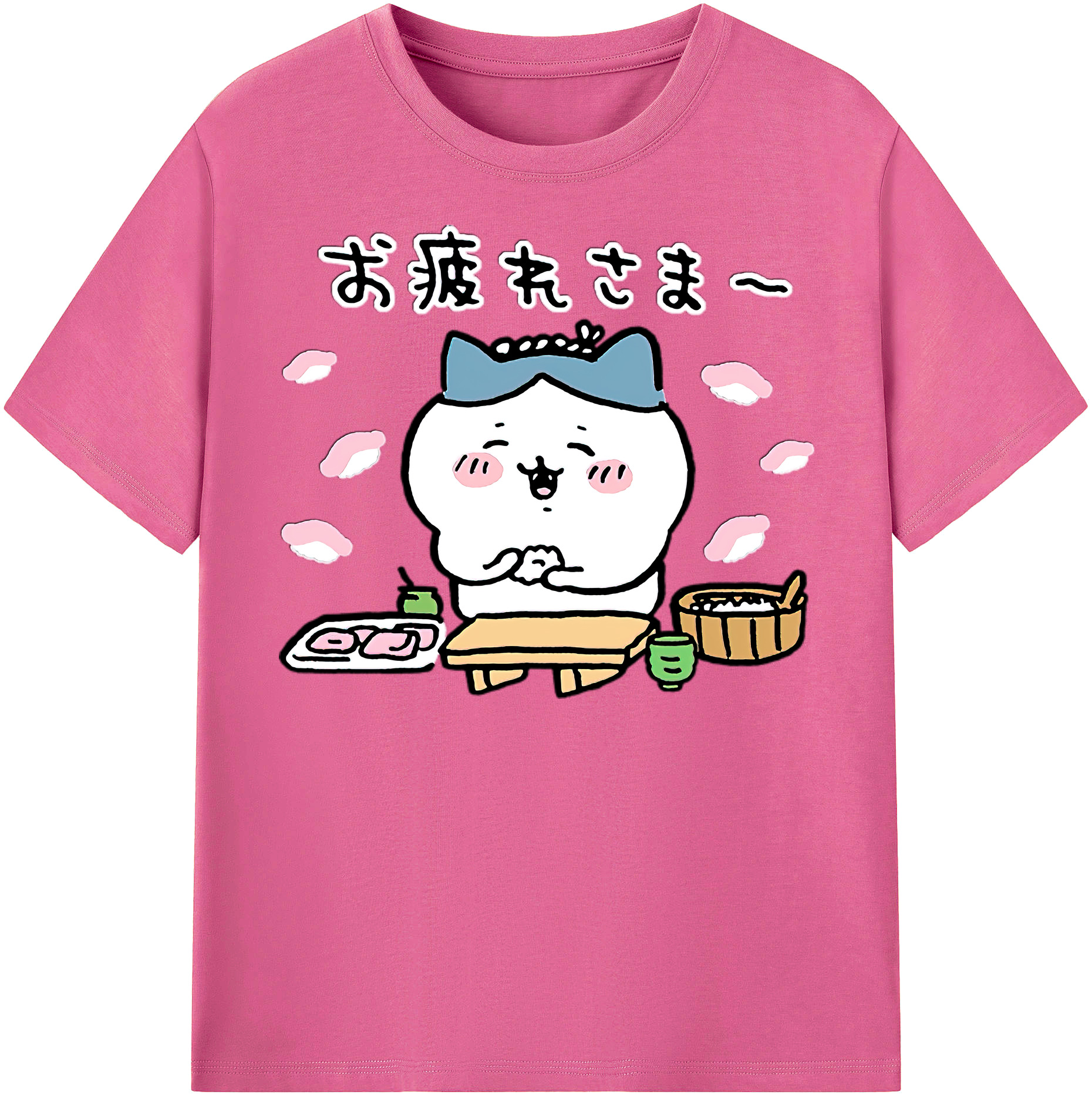 （画像用） ちいかわ ハチワレ Chii-kawa hachiware レディースカジュアルプリントTシャツ（綿100％）