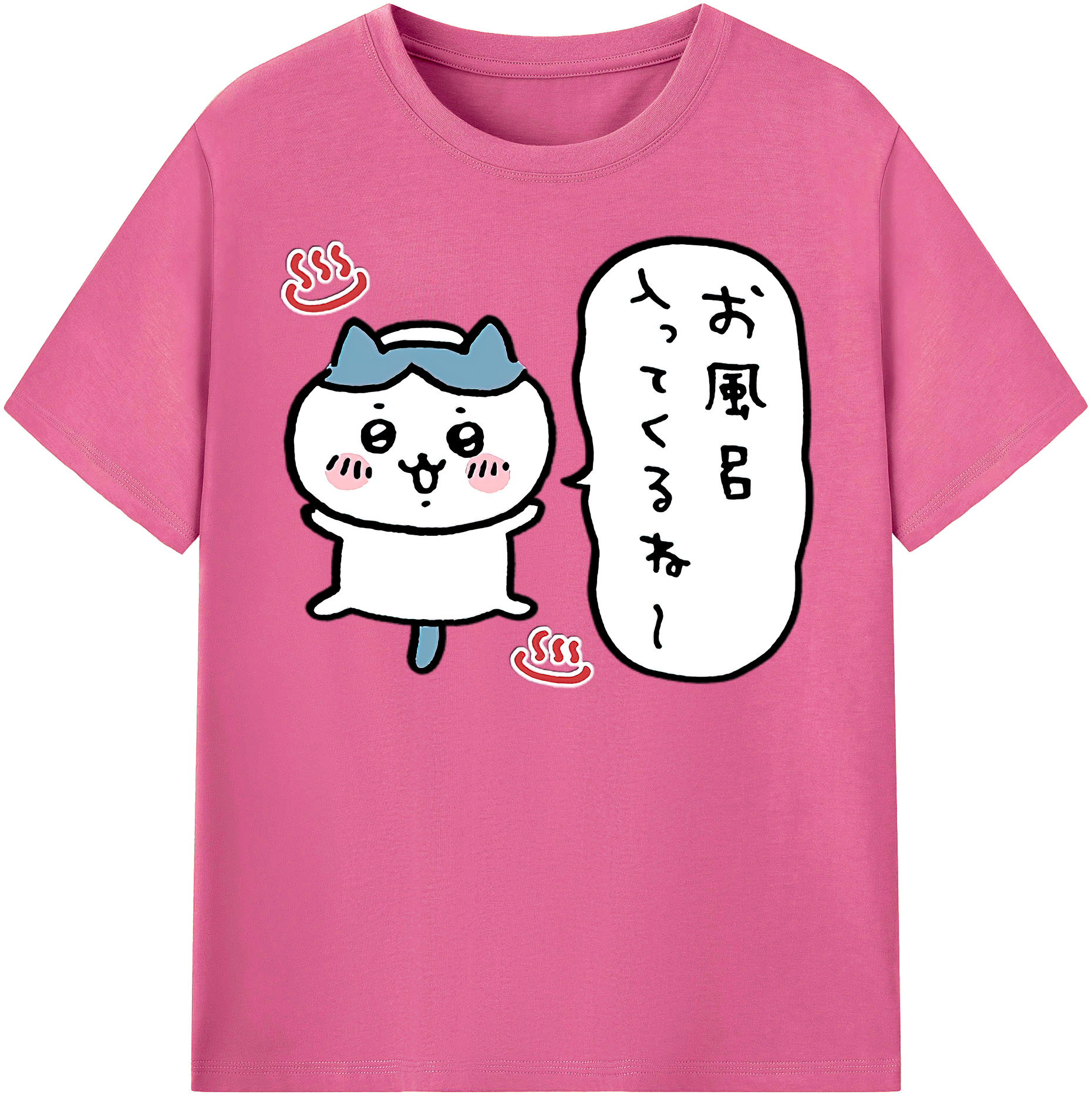 （画像用） ちいかわ ハチワレ Chii-kawa hachiware レディースカジュアルプリントTシャツ（綿100％）