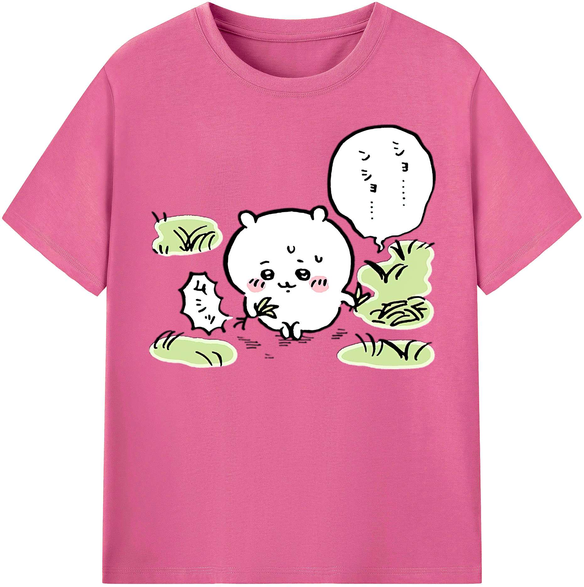 （画像用） ちいかわ ちいかわ Chii-kawa chiikawa レディースカジュアルプリントTシャツ（綿100％）