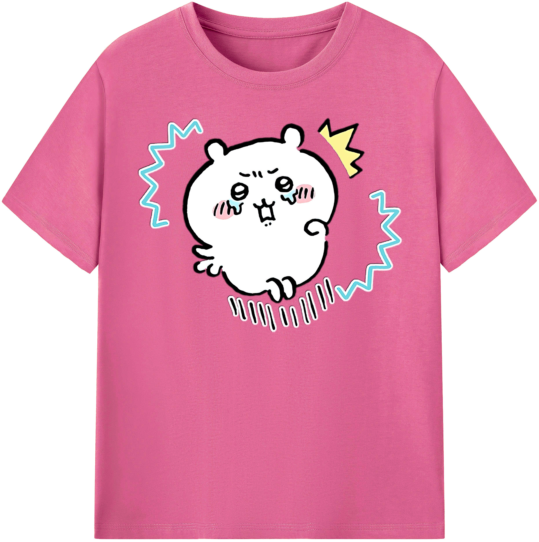 （画像用） ちいかわ ちいかわ Chii-kawa chiikawa レディースカジュアルプリントTシャツ（綿100％）