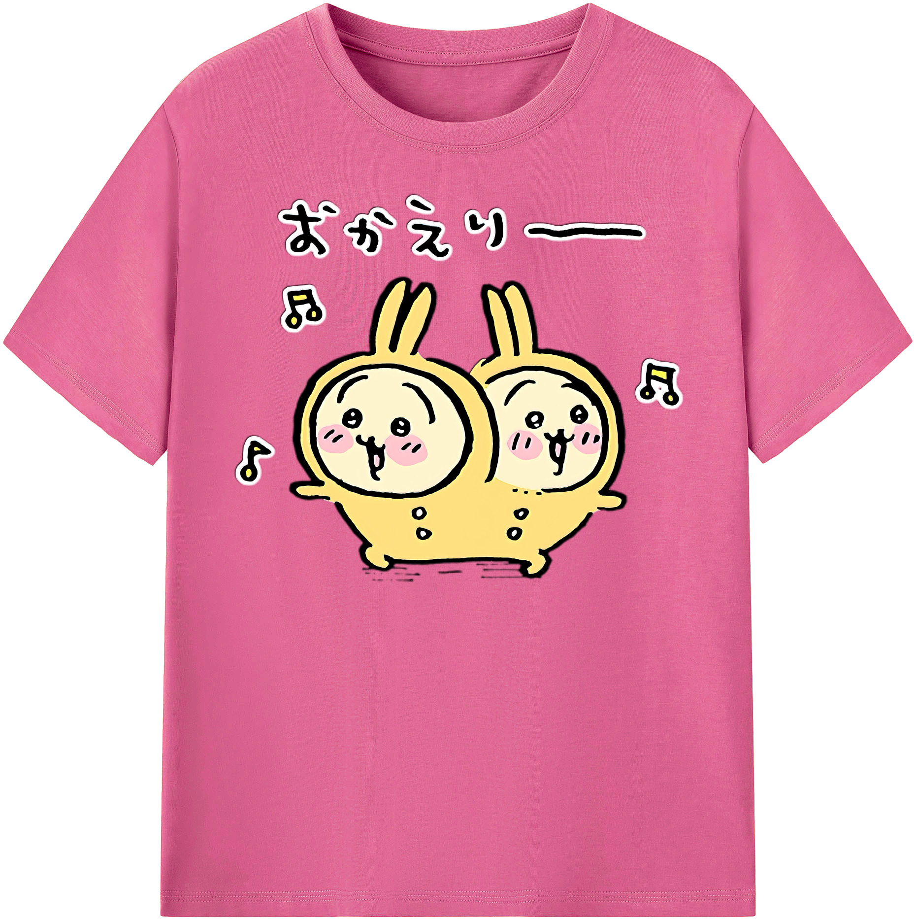 （画像用） ちいかわ うさぎ Chii-kawa usagi レディースカジュアルプリントTシャツ（綿100％）