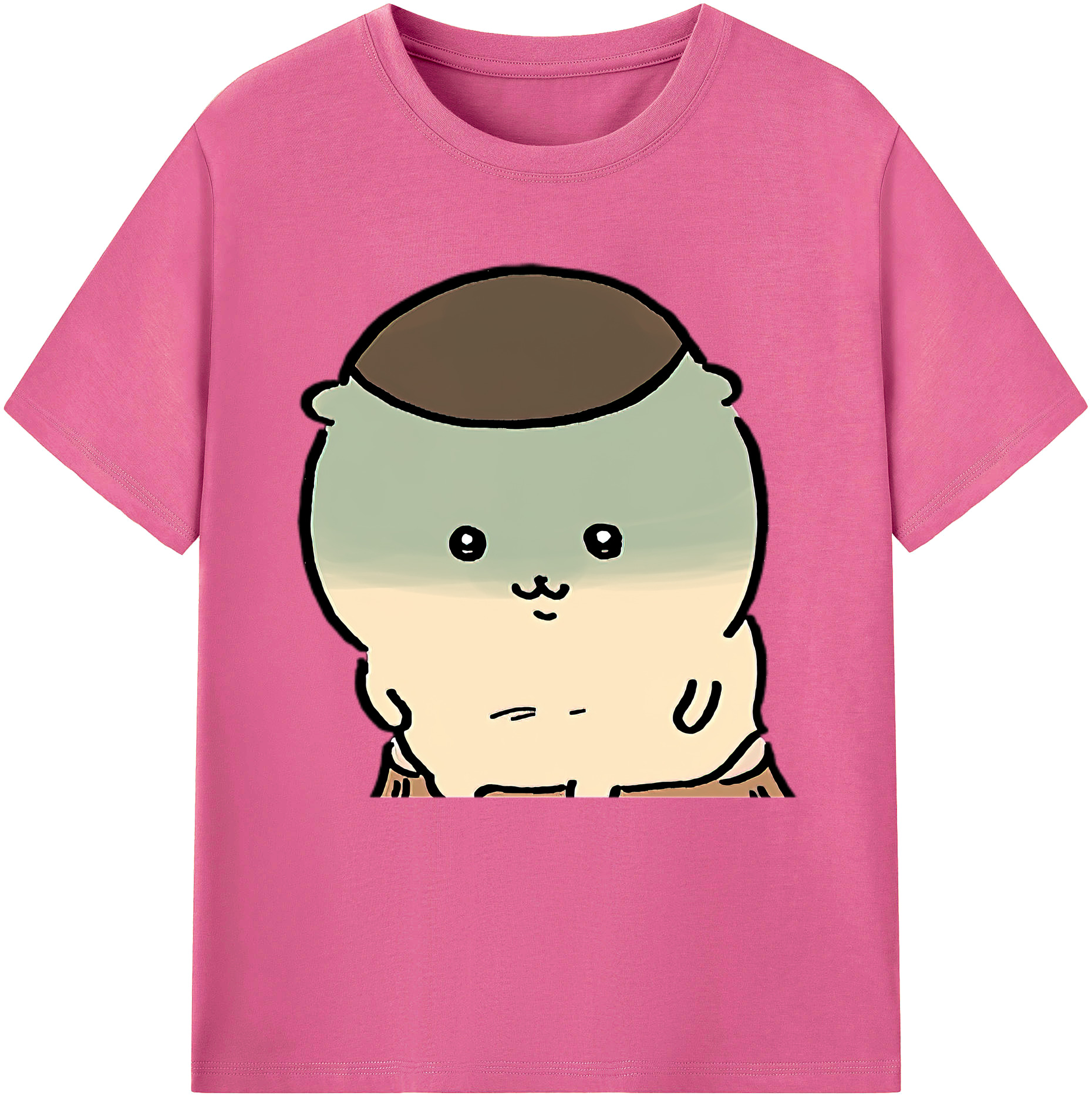 （画像用） ちいかわ くりまんじゅう Chii-kawa kuri manjū レディースカジュアルプリントTシャツ（綿100％）