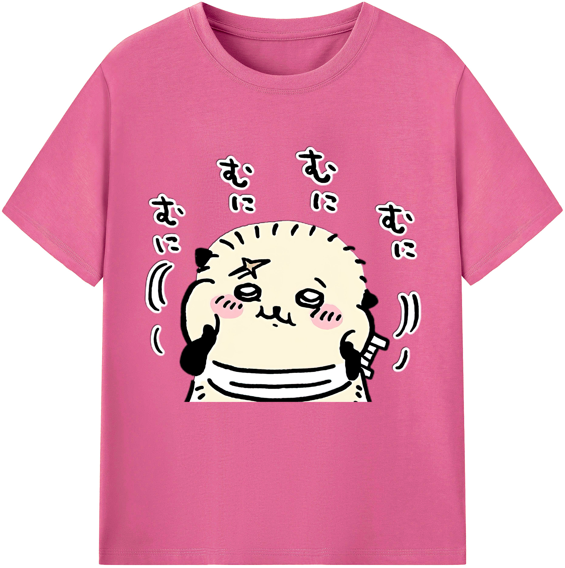 （画像用） ちいかわ ラッコ Chii-kawa Sea otter レディースカジュアルプリントTシャツ（綿100％）