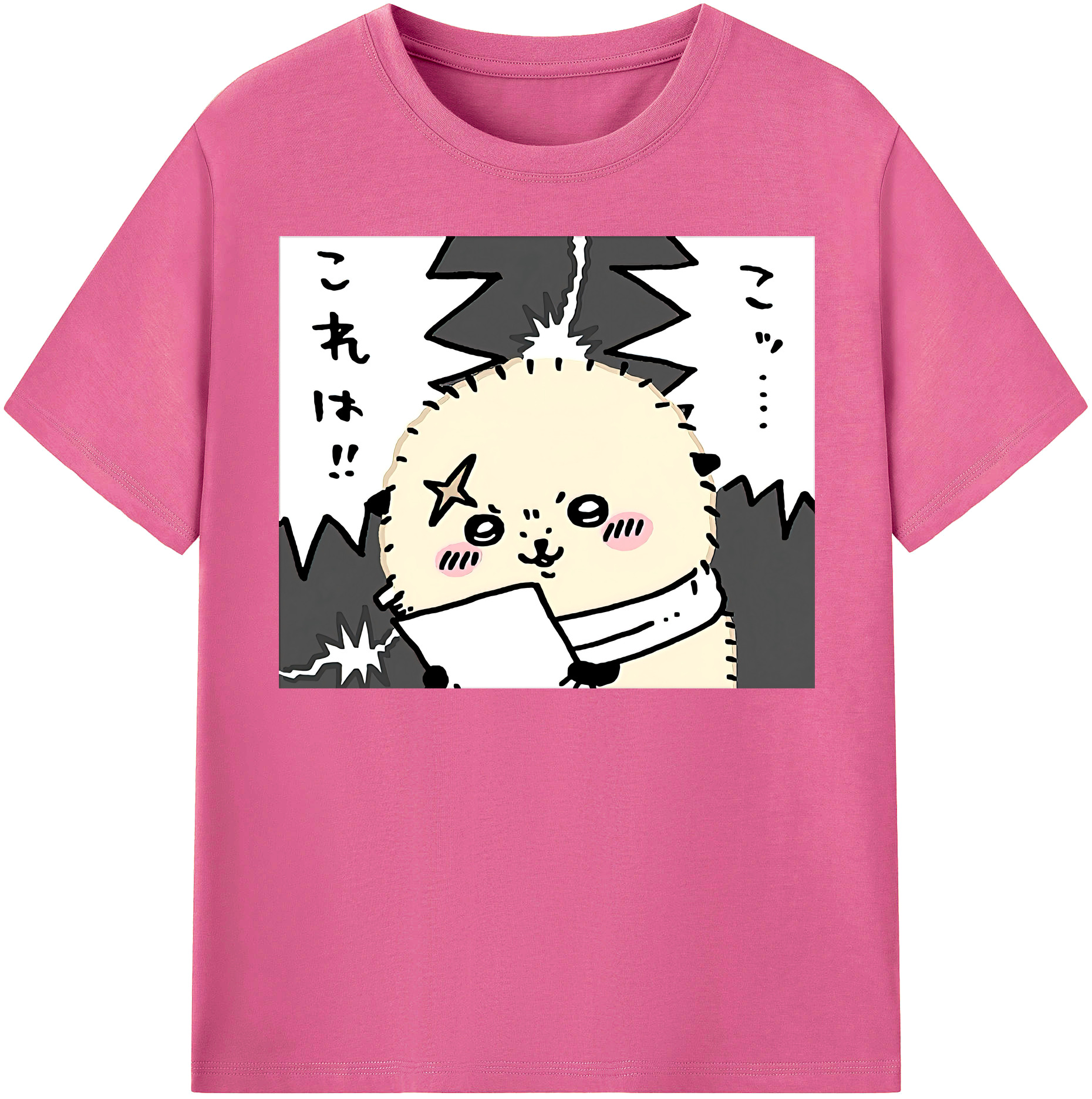 （画像用） ちいかわ ラッコ Chii-kawa Sea otter レディースカジュアルプリントTシャツ（綿100％）