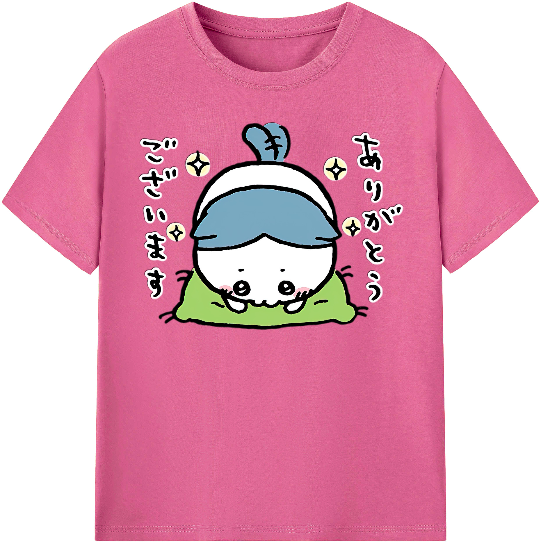 （画像用） ちいかわ ハチワレ Chii-kawa hachiware レディースカジュアルプリントTシャツ（綿100％）