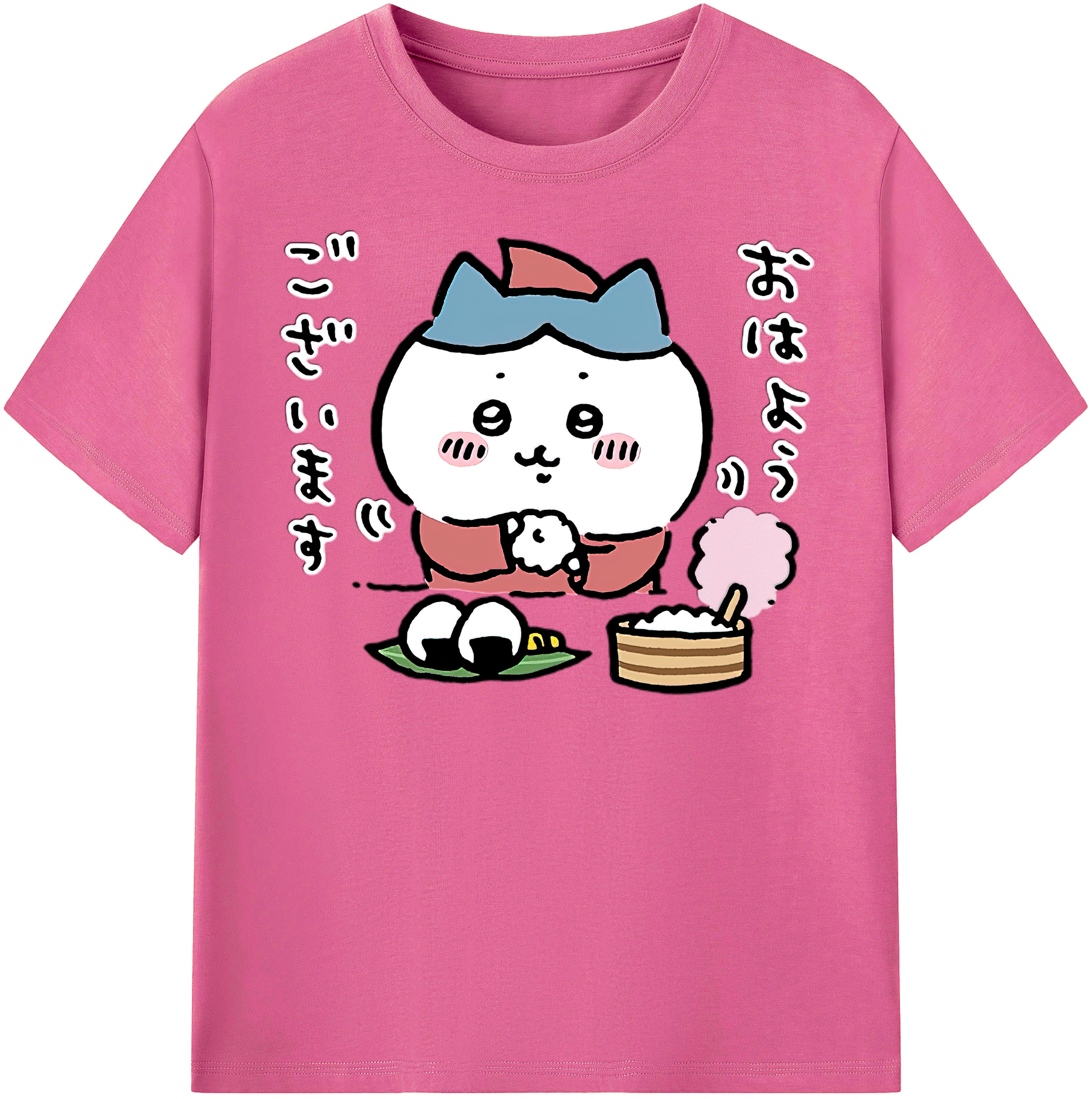 （画像用） ちいかわ ハチワレ Chii-kawa hachiware レディースカジュアルプリントTシャツ（綿100％）