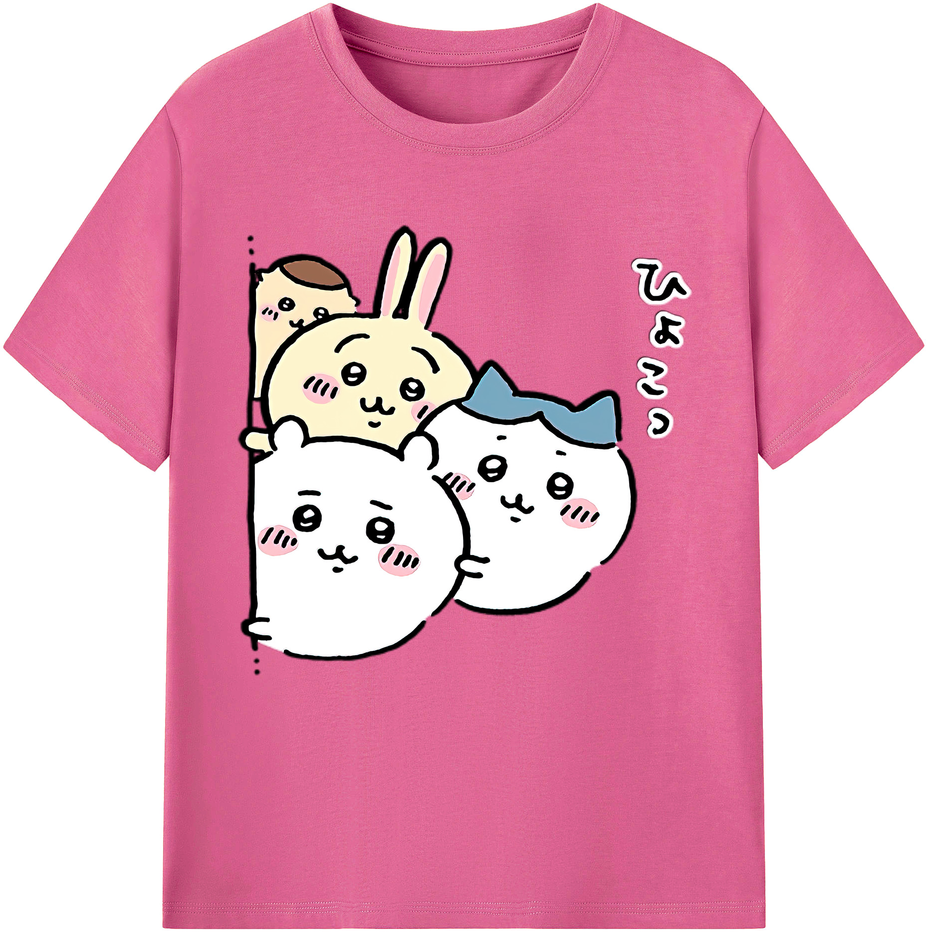 （画像用） ちいかわ ちいかわ Chii-kawa chiikawa レディースカジュアルプリントTシャツ（綿100％）