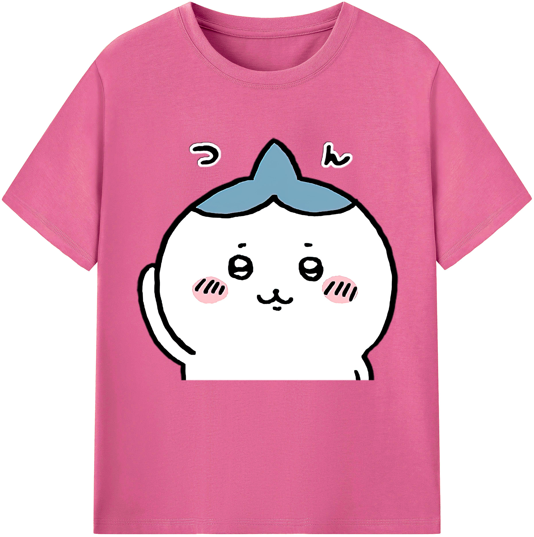 （画像用） ちいかわ ハチワレ Chii-kawa hachiware レディースカジュアルプリントTシャツ（綿100％）