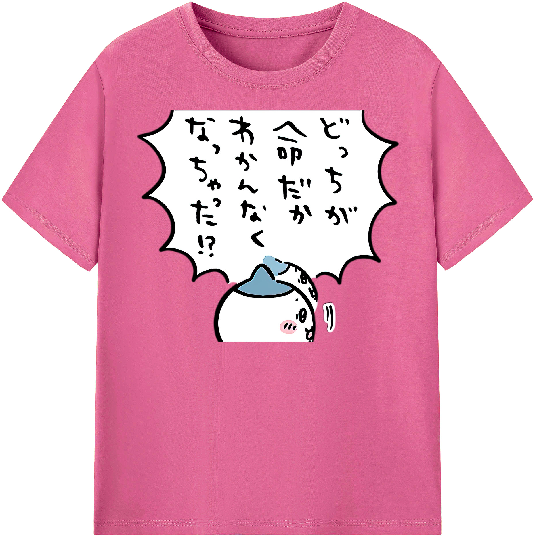 （画像用） ちいかわ ハチワレ Chii-kawa hachiware レディースカジュアルプリントTシャツ（綿100％）