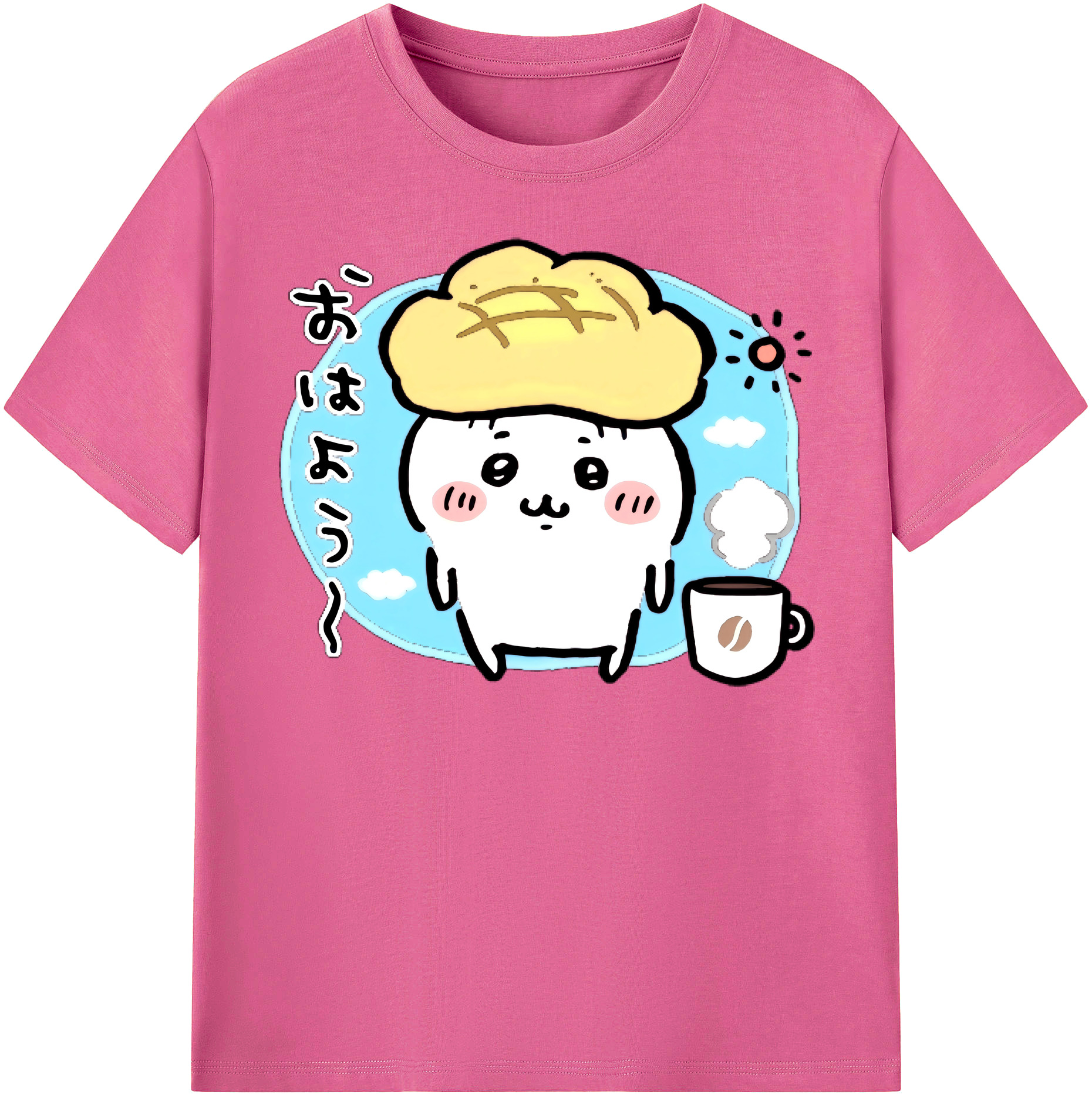 （画像用） ちいかわ ちいかわ Chii-kawa chiikawa レディースカジュアルプリントTシャツ（綿100％）