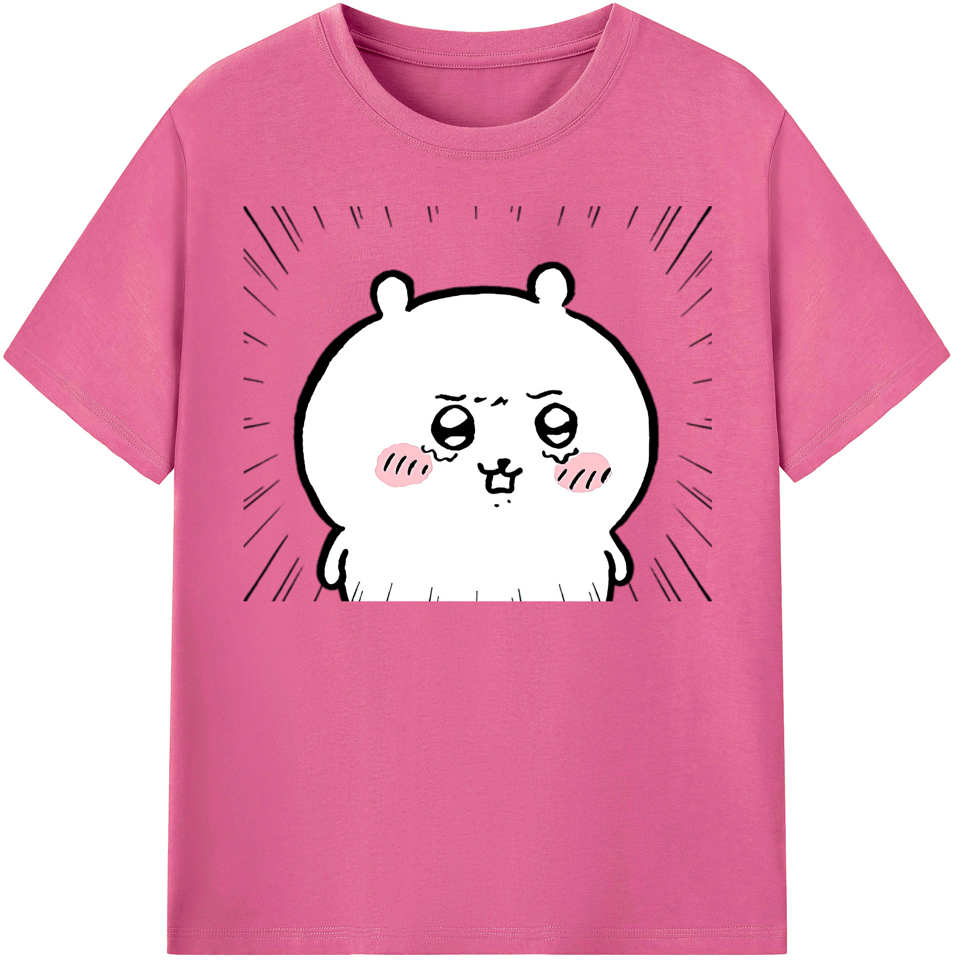 （画像用） ちいかわ ちいかわ Chii-kawa chiikawa レディースカジュアルプリントTシャツ（綿100％）