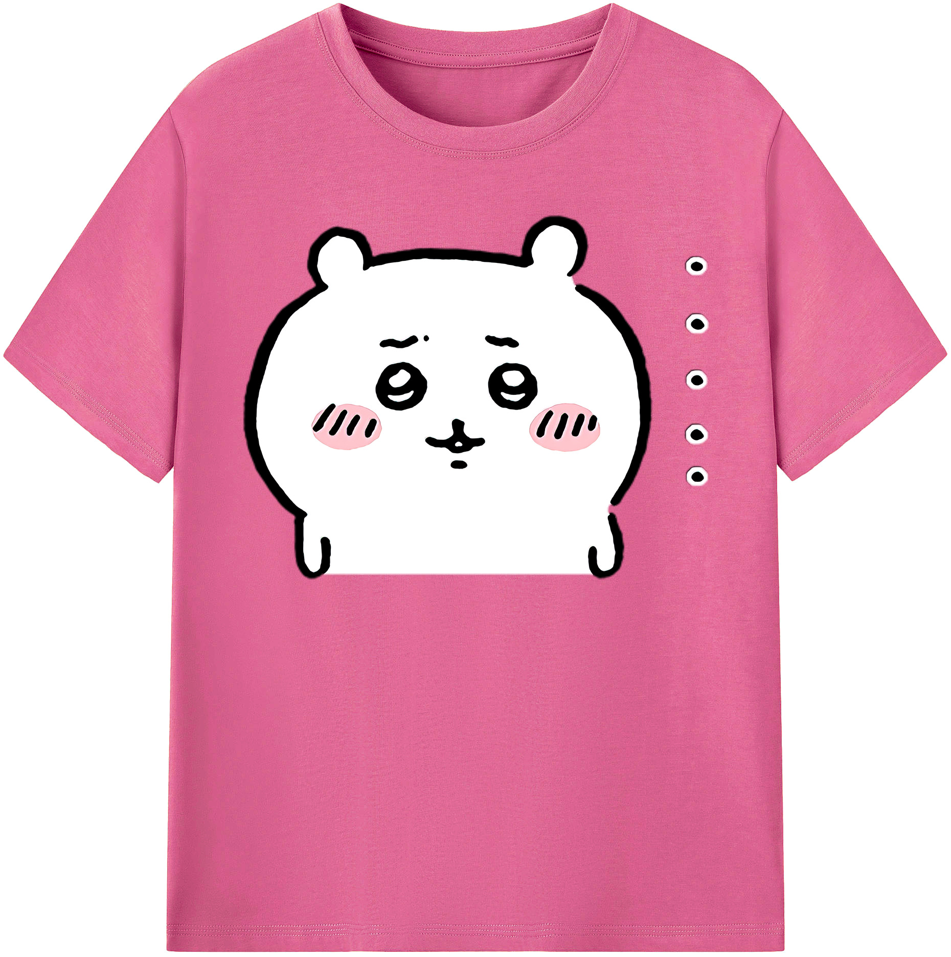 （画像用） ちいかわ ちいかわ Chii-kawa chiikawa レディースカジュアルプリントTシャツ（綿100％）