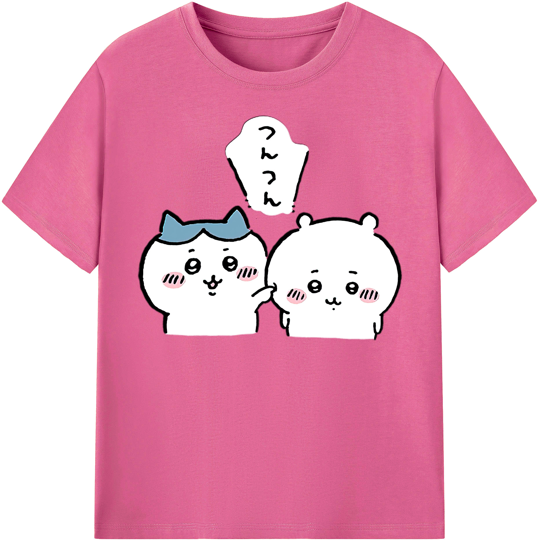 （画像用） ちいかわ ちいかわ Chii-kawa chiikawa レディースカジュアルプリントTシャツ（綿100％）
