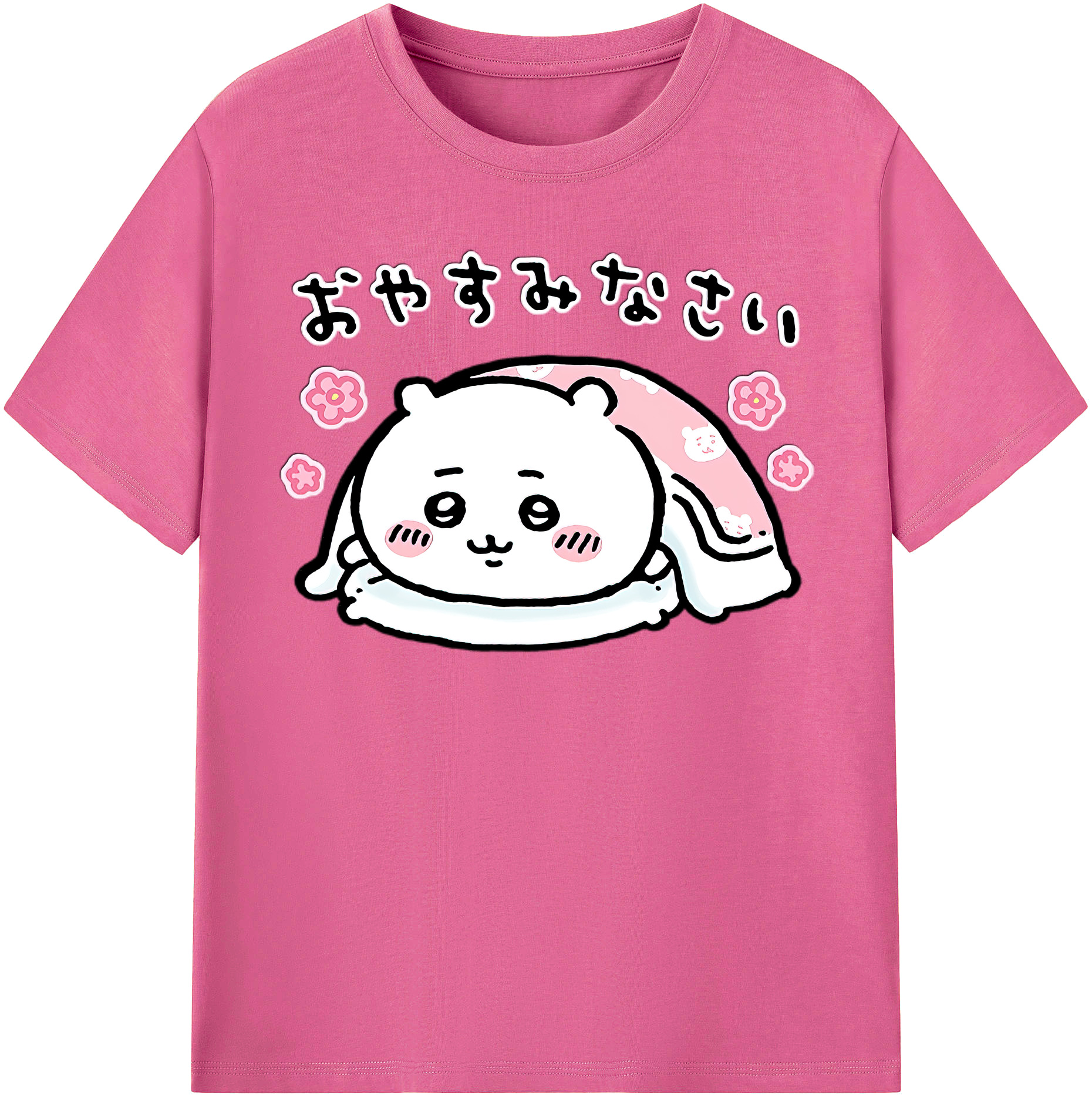 （画像用） ちいかわ ちいかわ Chii-kawa chiikawa レディースカジュアルプリントTシャツ（綿100％）