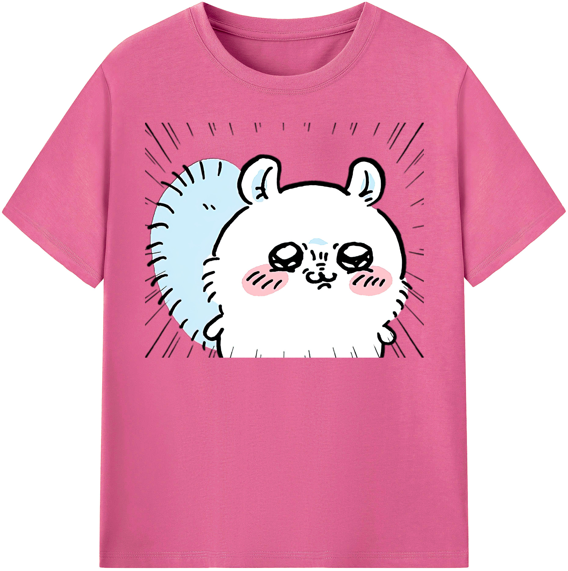 （画像用） ちいかわ モモンガ Chii-kawa Momonga レディースカジュアルプリントTシャツ（綿100％）